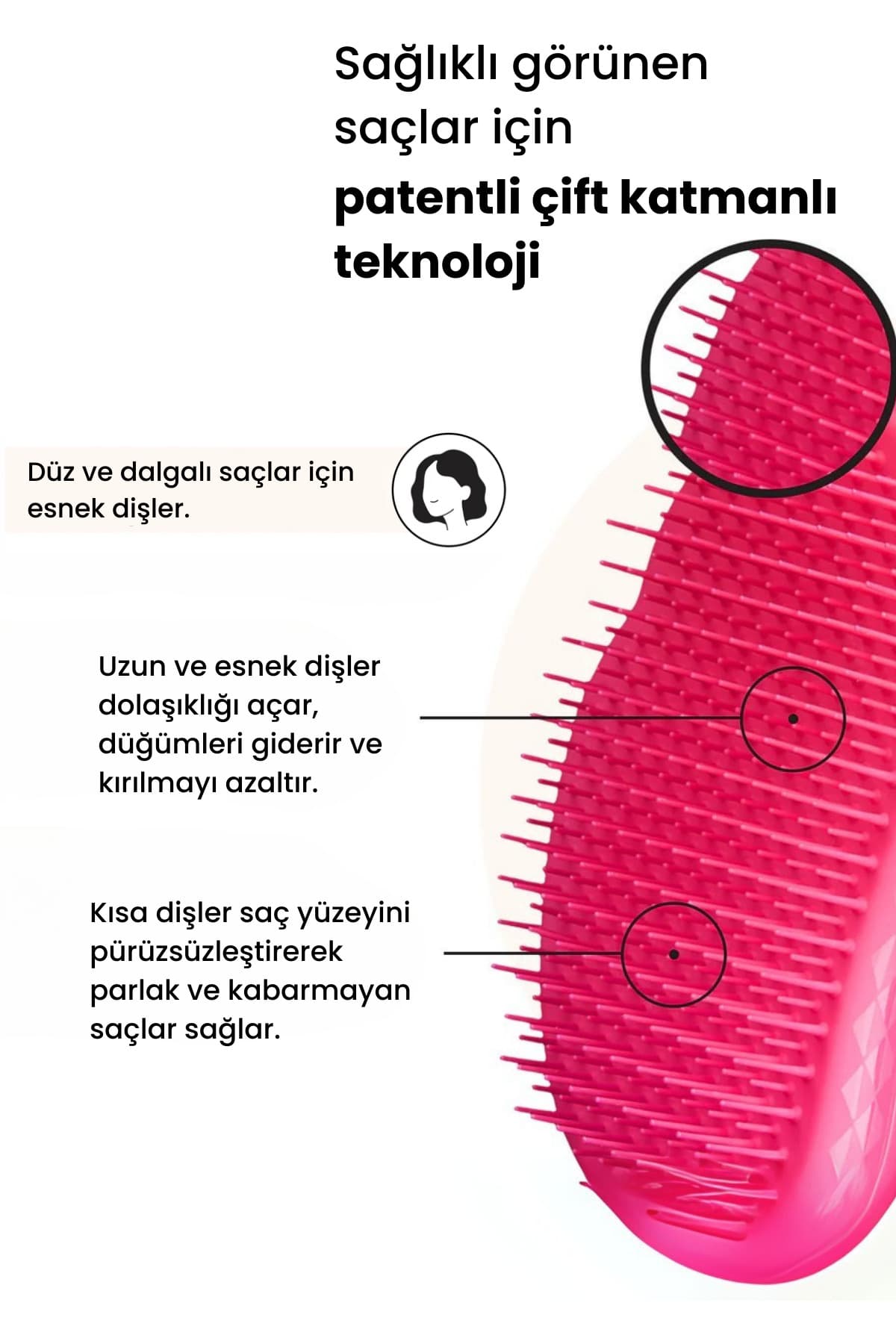 برس و شانه موی Tangle Teezer Original Pink Fizz برای موهای صاف و فر برس و شانه موی Tangle Teezer Original Pink Fizz برای موهای صاف و فر