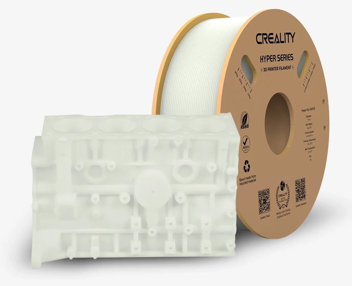 فیلامنت Creality Hyper PLA سفید 1.75mm 1kg فیلامنت Creality Hyper PLA سفید 1.75mm 1kg