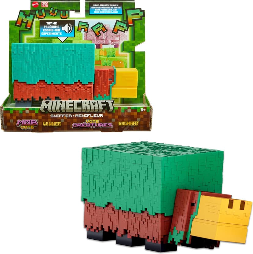فیگور اکشن Mattel Minecraft Sniffer با صداهای مطابق بازی و طراحی پیکسلی 3.25 اینچی فیگور اکشن Mattel Minecraft Sniffer با صداهای مطابق بازی و طراحی پیکسلی 3.25 اینچی