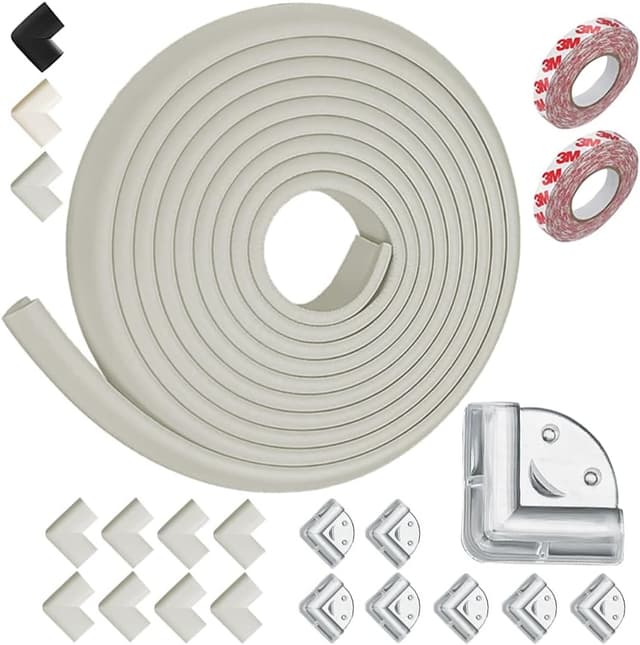 ست محافظ لبه و گوشه مبلمان برای کودک Beideli 19PCS رول 5m خاکستری ست محافظ لبه و گوشه مبلمان برای کودک Beideli 19PCS رول 5m خاکستری