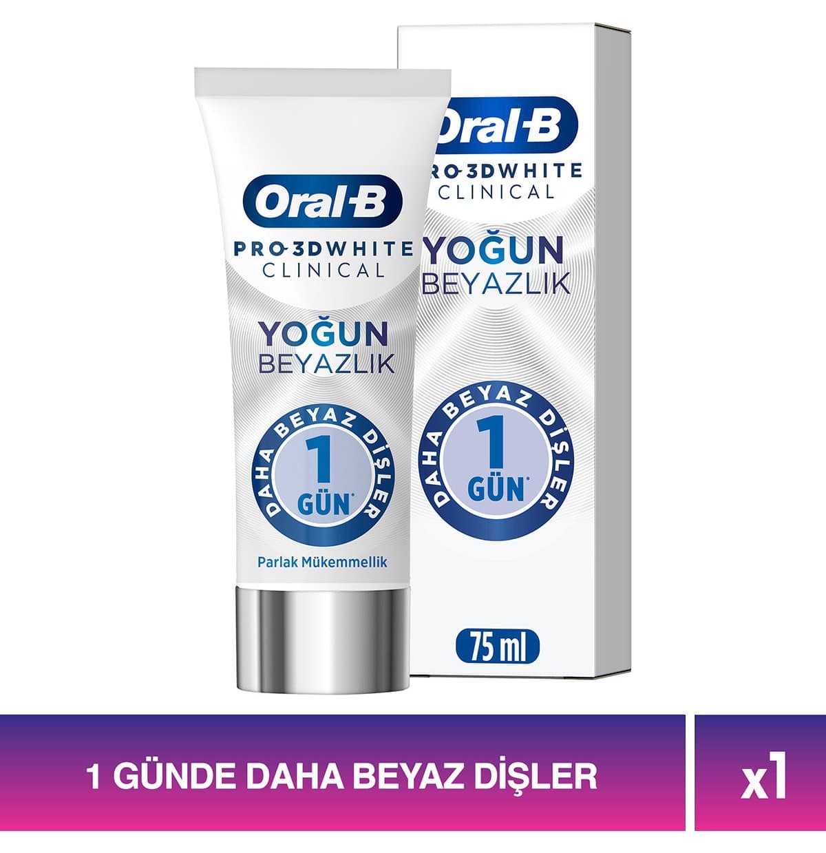 خمیر دندان Oral-B درخشندگی کامل Pro 3DW Clinical 75 ML خمیر دندان Oral-B درخشندگی کامل Pro 3DW Clinical 75 ML