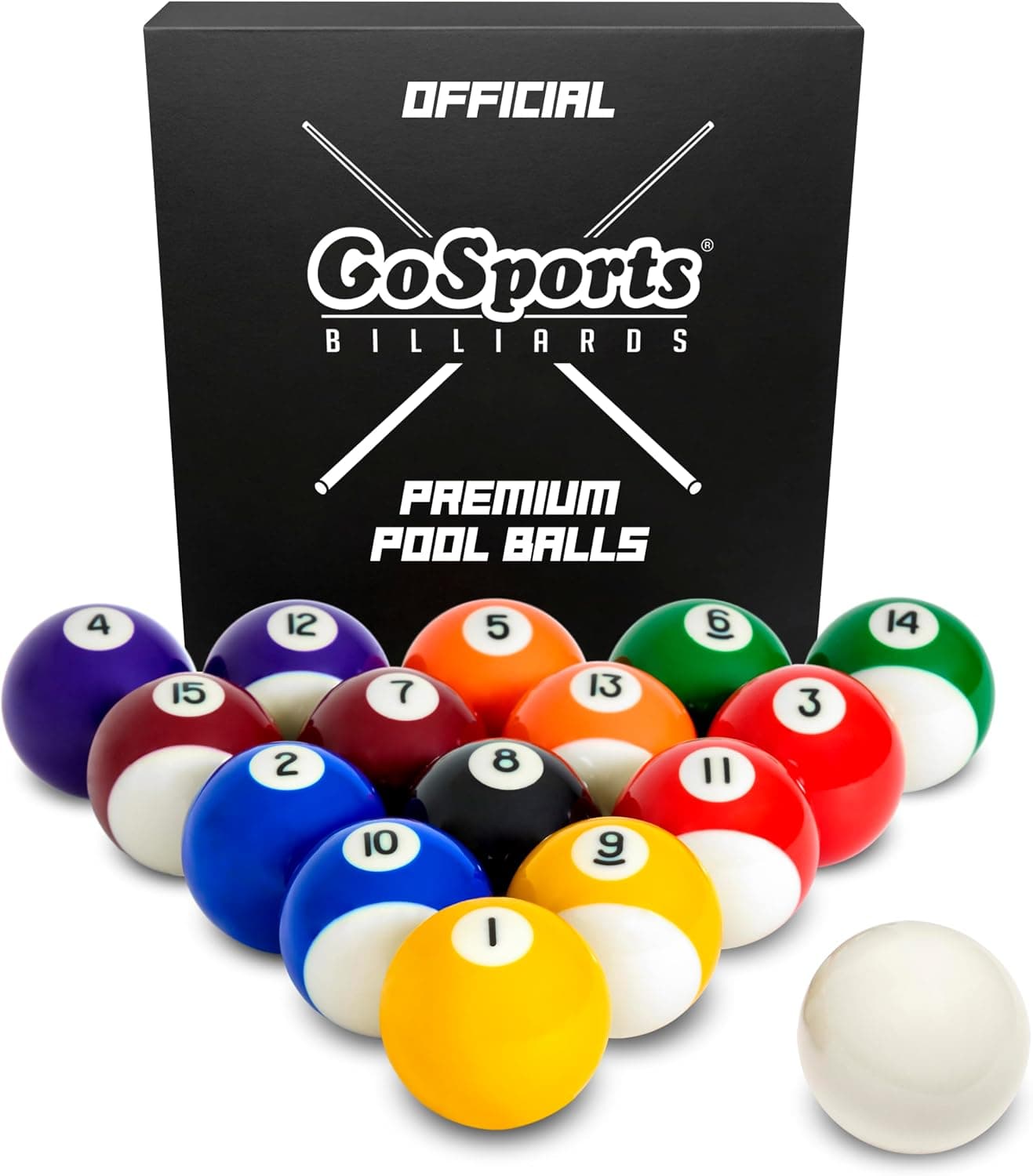 مجموعه توپهای بیلیارد استاندارد GoSports شامل 16 توپ چندرنگ مجموعه توپهای بیلیارد استاندارد GoSports شامل 16 توپ چندرنگ