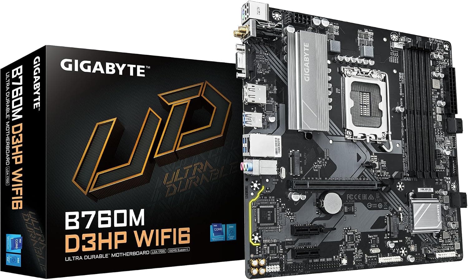 مادربرد Gigabyte سازگار با پردازندههای Intel نسل ۱۴ مدل B760M D3HP WIFI6 مادربرد Gigabyte سازگار با پردازندههای Intel نسل ۱۴ مدل B760M D3HP WIFI6