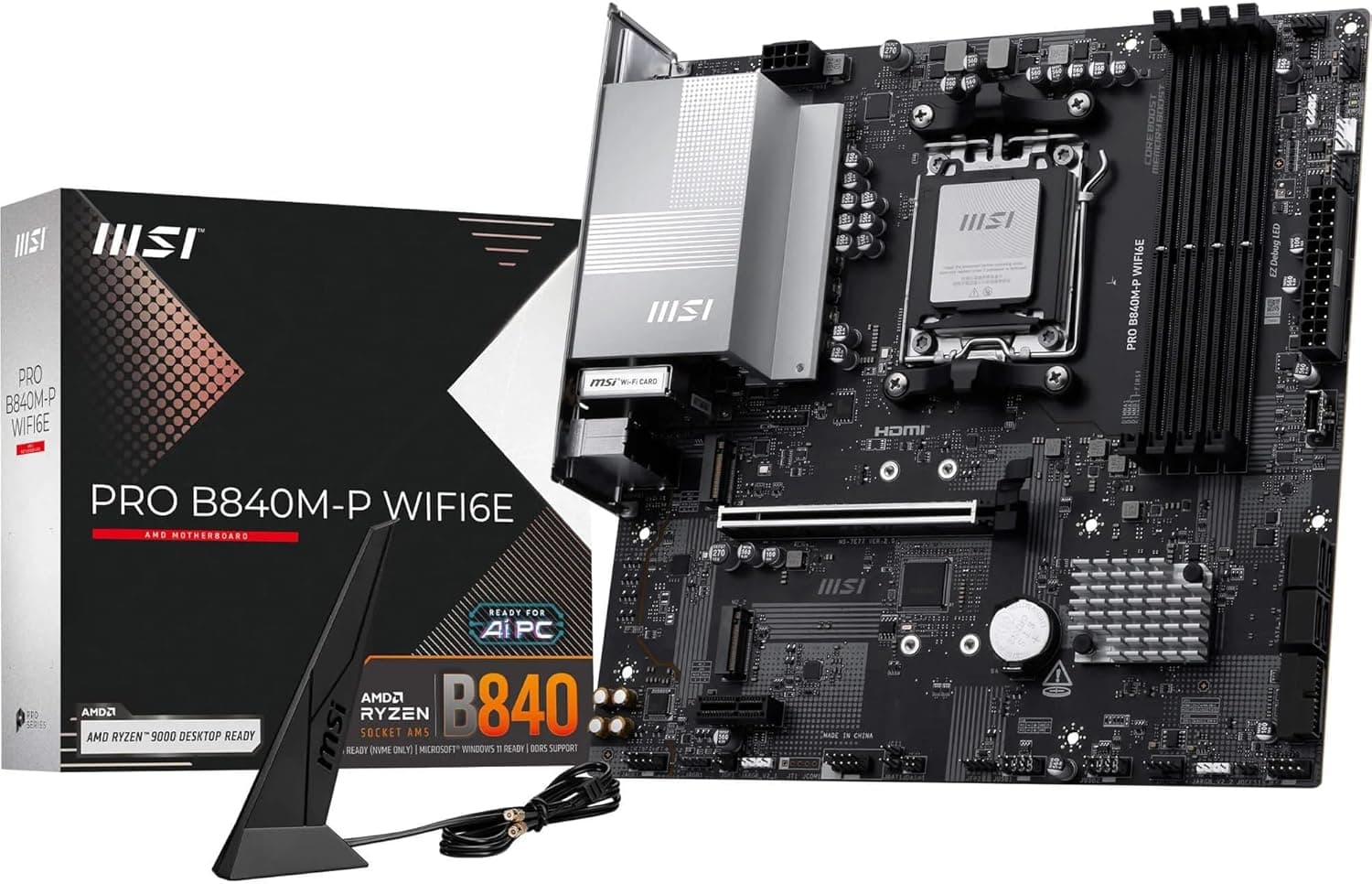 مادربرد MSI مدل PRO B840M-P WIFI6E AM5 DDR5 8000MHZ(OC) MATX مادربرد MSI مدل PRO B840M-P WIFI6E AM5 DDR5 8000MHZ(OC) MATX