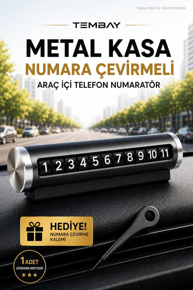 پایه نگهدارنده تلفن خودرو فلزی TEMBAY با شمارهگیر پایه نگهدارنده تلفن خودرو فلزی TEMBAY با شمارهگیر