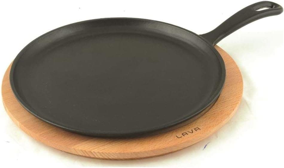 تاوه چدنی کرپ پیتزا و پنکیک LAVA گرد دسته فلزی 26cm مشکی تاوه چدنی کرپ پیتزا و پنکیک LAVA گرد دسته فلزی 26cm مشکی