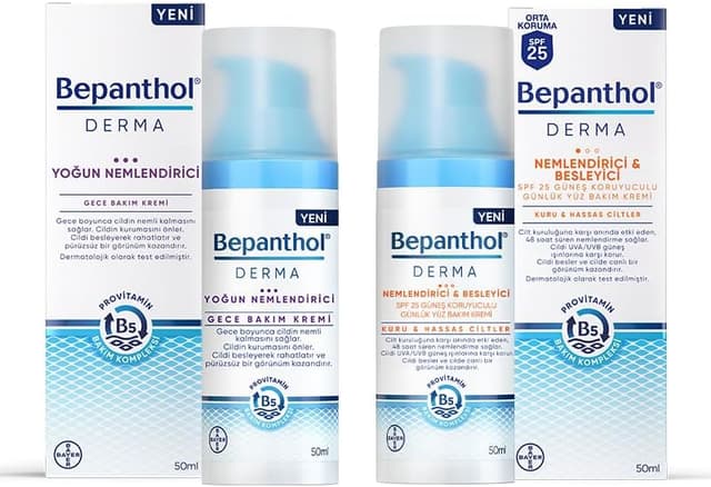 ست کرمهای صورت روز و شب Bepanthol مرطوبکننده و مغذی SPF 25، 50ML + 50ML ست کرمهای صورت روز و شب Bepanthol مرطوبکننده و مغذی SPF 25، 50ML + 50ML