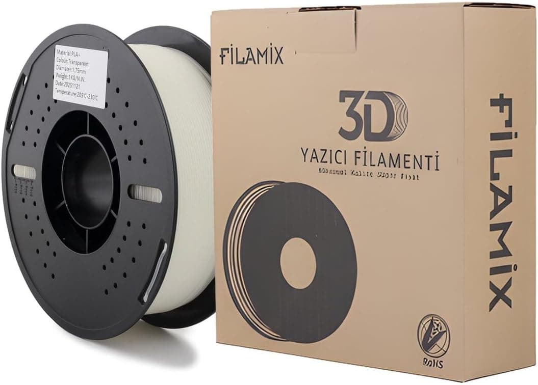 فیلامنت FİLAMİX PLA+ شفاف 1.75mm 1kg مدل FLMX022 فیلامنت FİLAMİX PLA+ شفاف 1.75mm 1kg مدل FLMX022
