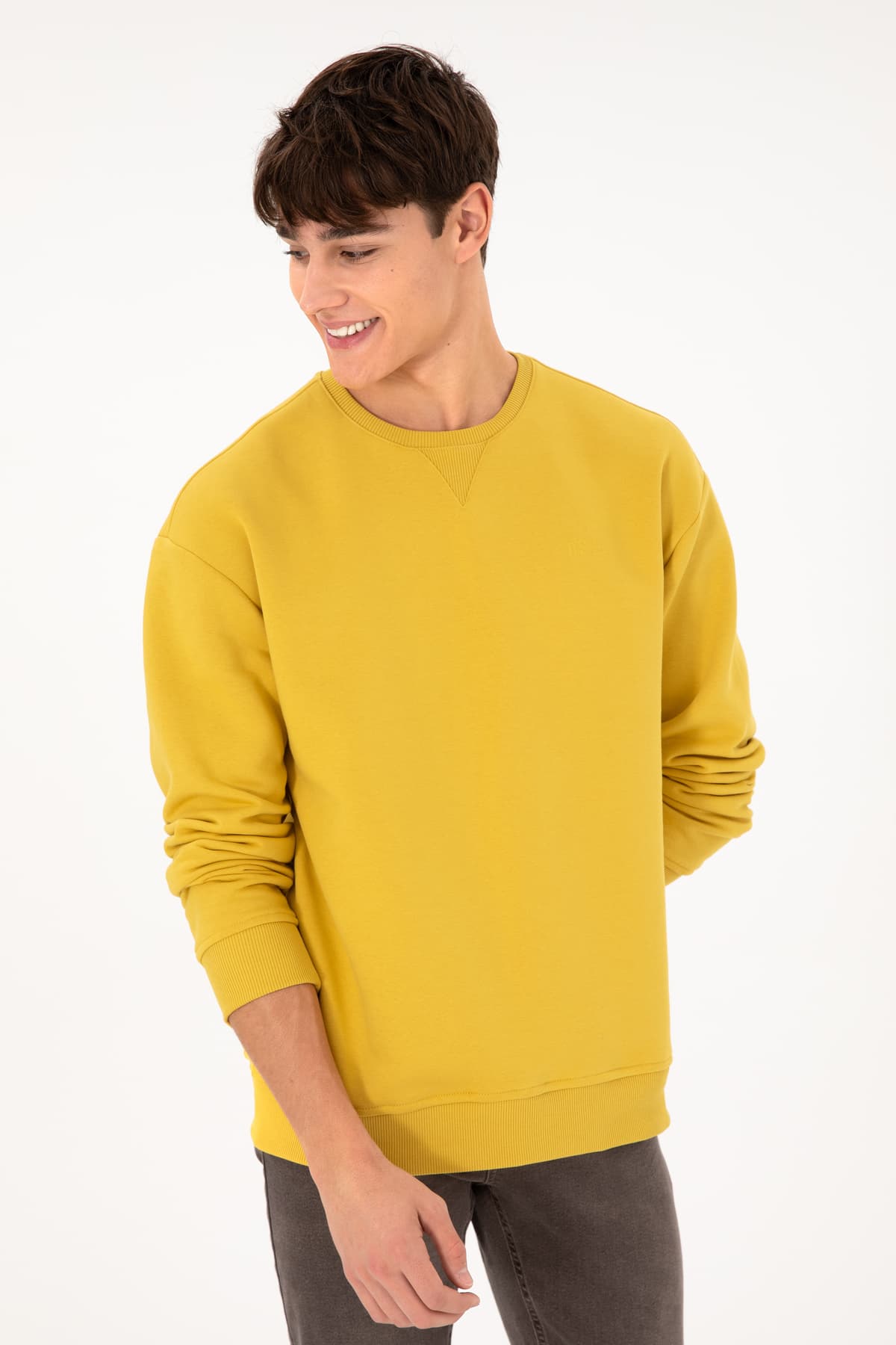سوئیشرت مردانه U.S. Polo Assn. یقه گرد زرد بیسیک شاردون مدل 50295148-VR094 سوئیشرت مردانه U.S. Polo Assn. یقه گرد زرد بیسیک شاردون مدل 50295148-VR094