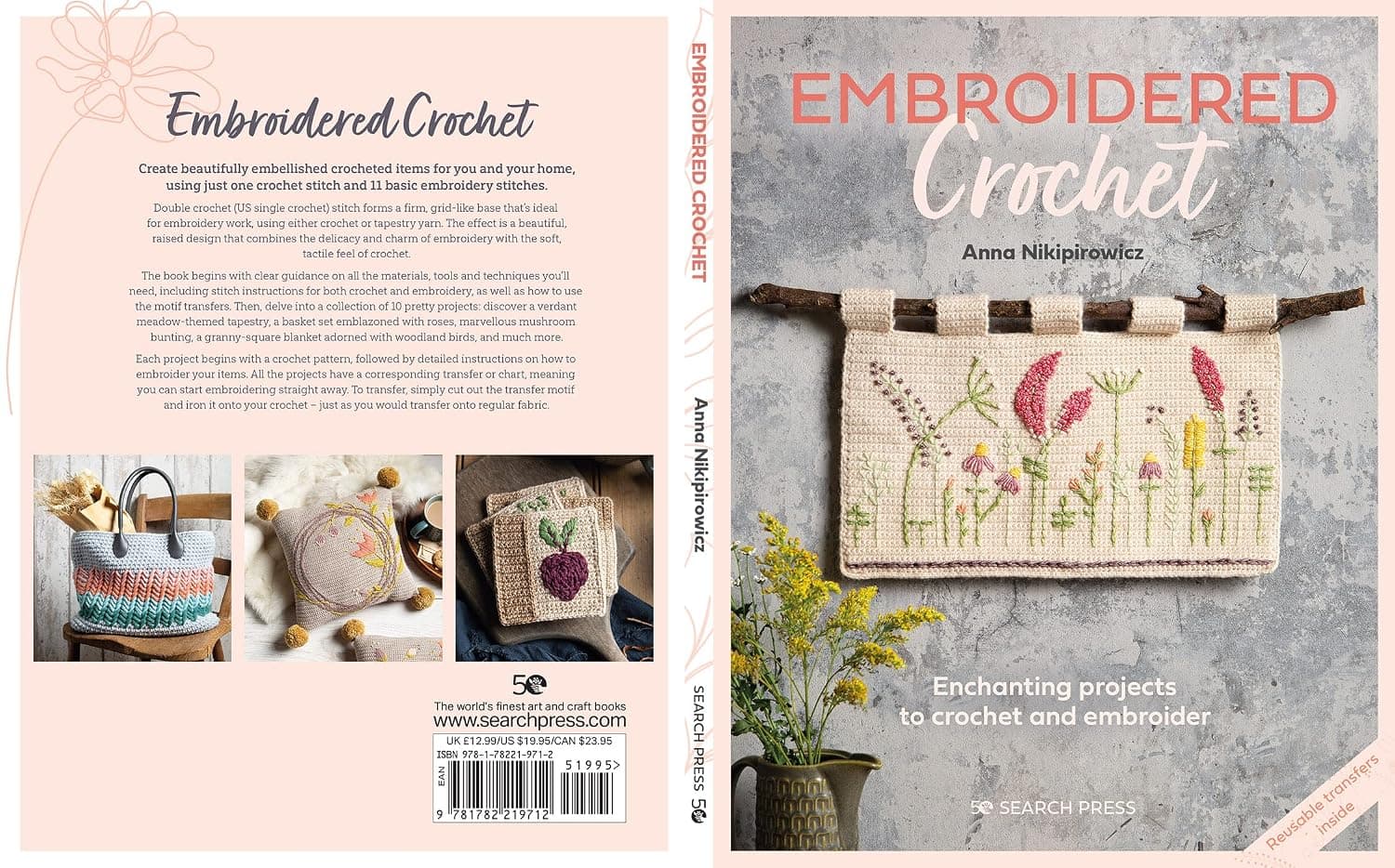 کتاب Embroidered Crochet: projects to crochet and embroider نسخه انگلیسی Anna Nikipirowicz کتاب Embroidered Crochet: projects to crochet and embroider نسخه انگلیسی Anna Nikipirowicz