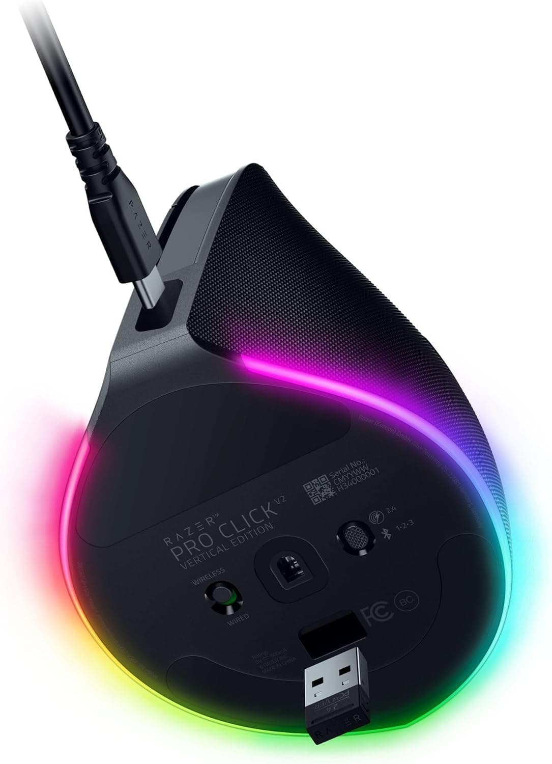 ماوس عمودی بیسیم ارگونومیک راستدست Razer Pro Click V2 مشکی با حسگر اپتیکال 30K ماوس عمودی بیسیم ارگونومیک راستدست Razer Pro Click V2 مشکی با حسگر اپتیکال 30K