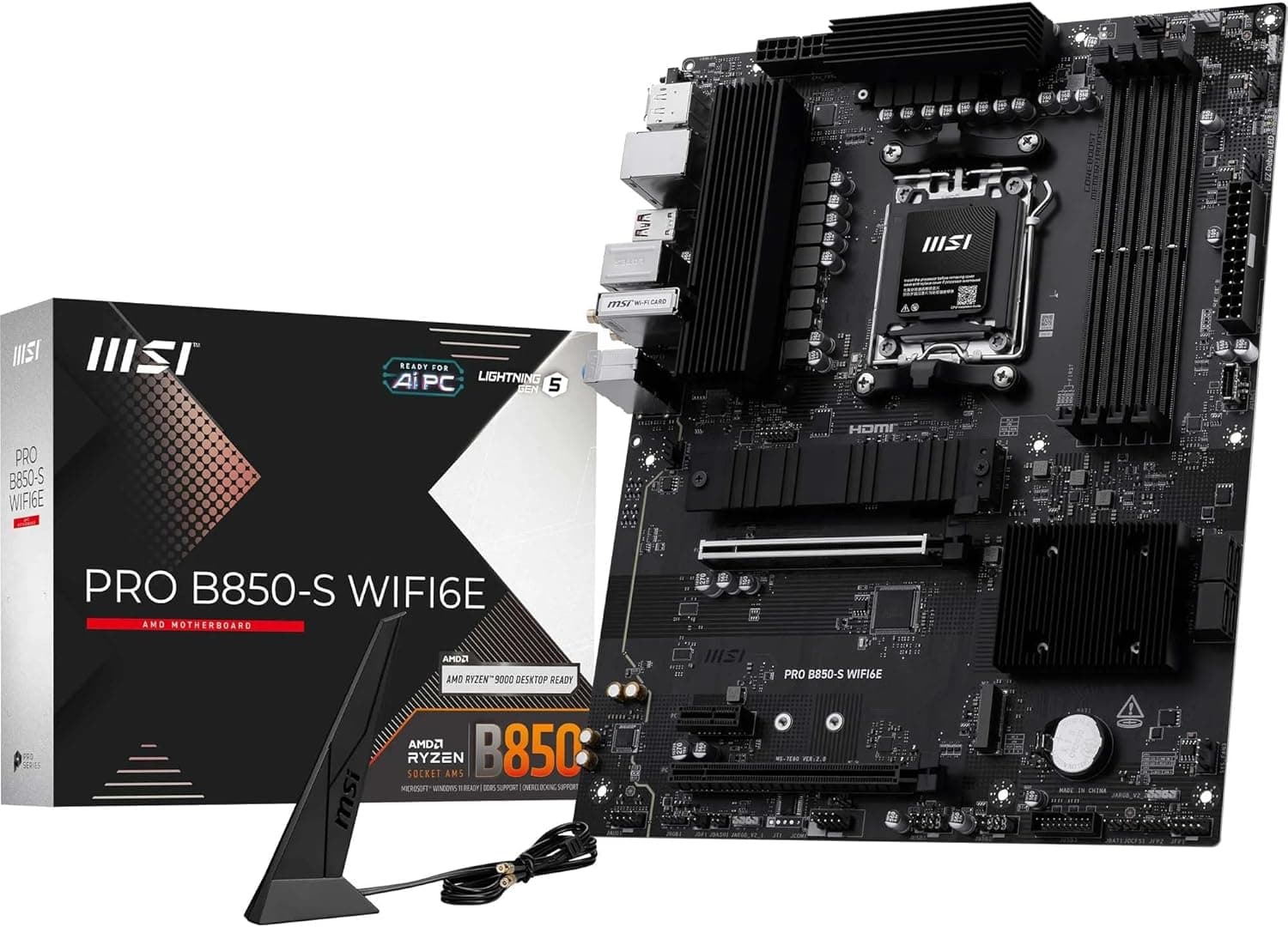 مادربرد MSI سوکت AM5 ATX با Wi-Fi 6E مدل PRO B850-S WIFI6E مادربرد MSI سوکت AM5 ATX با Wi-Fi 6E مدل PRO B850-S WIFI6E