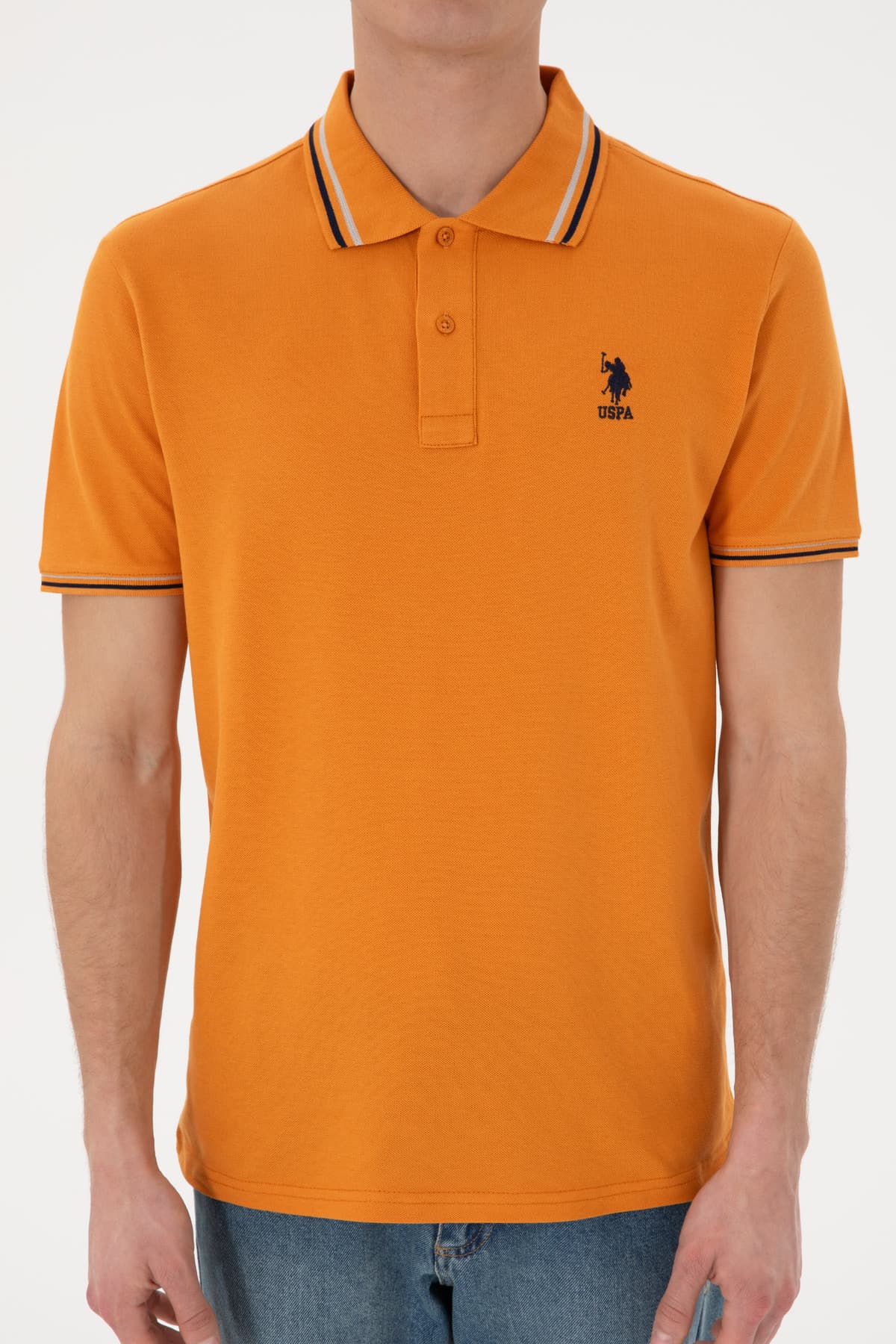 تیشرت مردانه U.S. Polo Assn. فیت معمولی یقه پولو قرمز آجری بیسیک مدل 50306011-VR031 تیشرت مردانه U.S. Polo Assn. فیت معمولی یقه پولو قرمز آجری بیسیک مدل 50306011-VR031