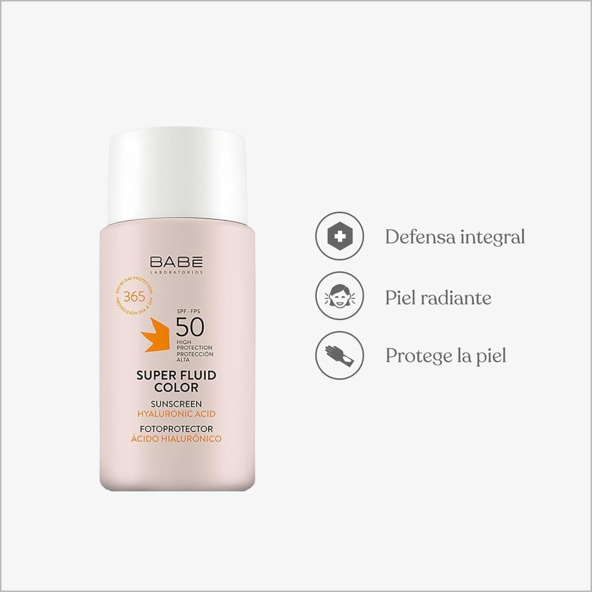 کرم ضدآفتاب رنگی صورت LABORATORIOS BABE Super Fluid Color SPF 50+ 50 Ml کرم ضدآفتاب رنگی صورت LABORATORIOS BABE Super Fluid Color SPF 50+ 50 Ml