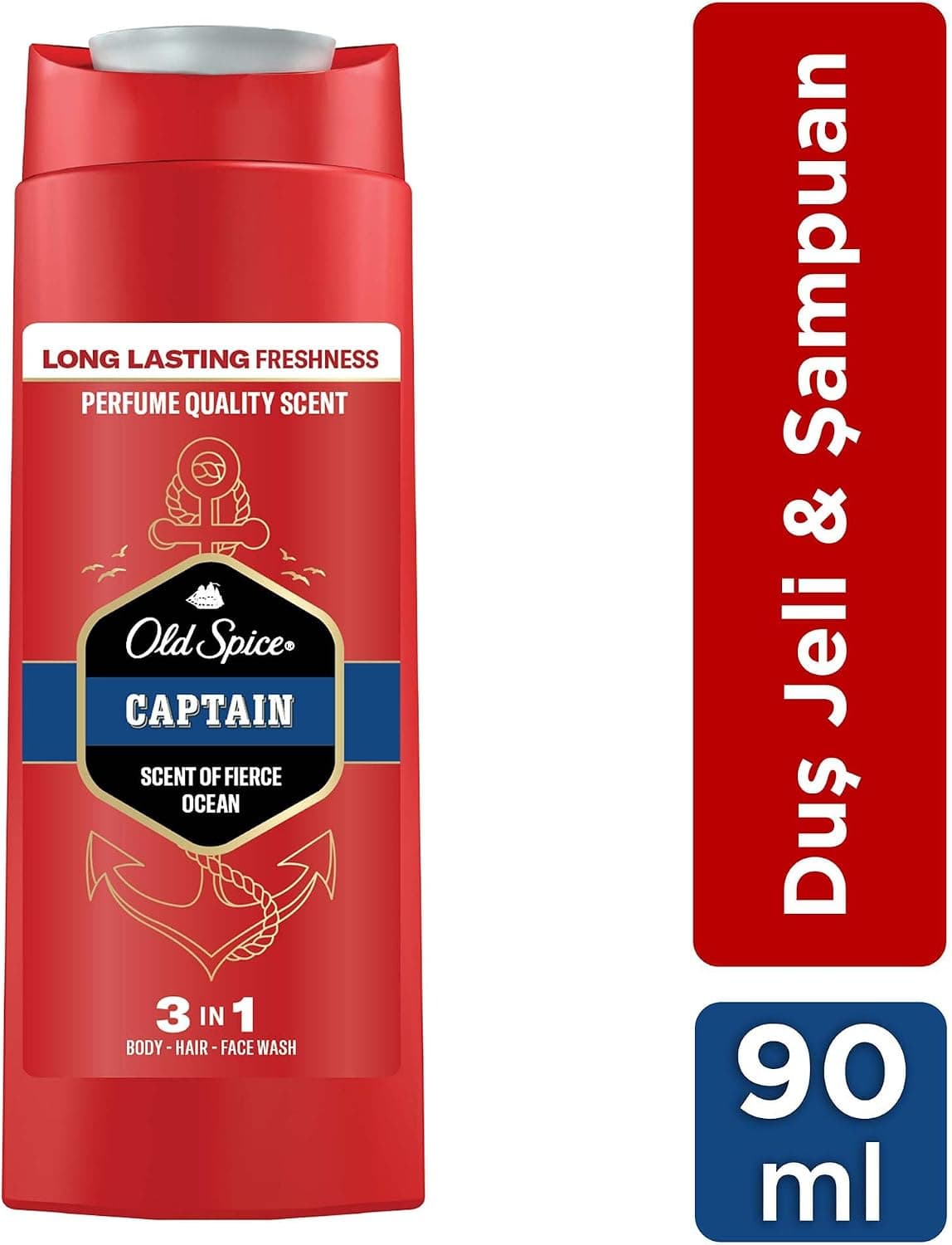ژل دوش و شامپو مردانه Old Spice 3 in 1 مدل Captain 90 ml ژل دوش و شامپو مردانه Old Spice 3 in 1 مدل Captain 90 ml