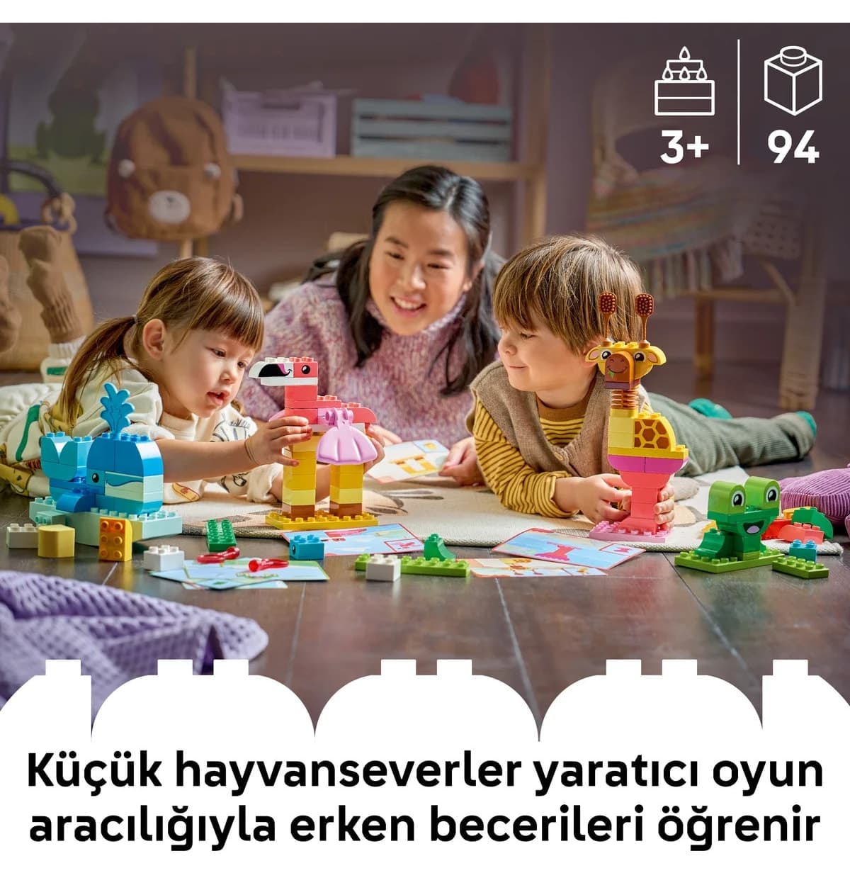 لگو DUPLO آموزشی حیوانات مدل 10472 ۹۴ قطعه 3+ سال لگو DUPLO آموزشی حیوانات مدل 10472 ۹۴ قطعه 3+ سال