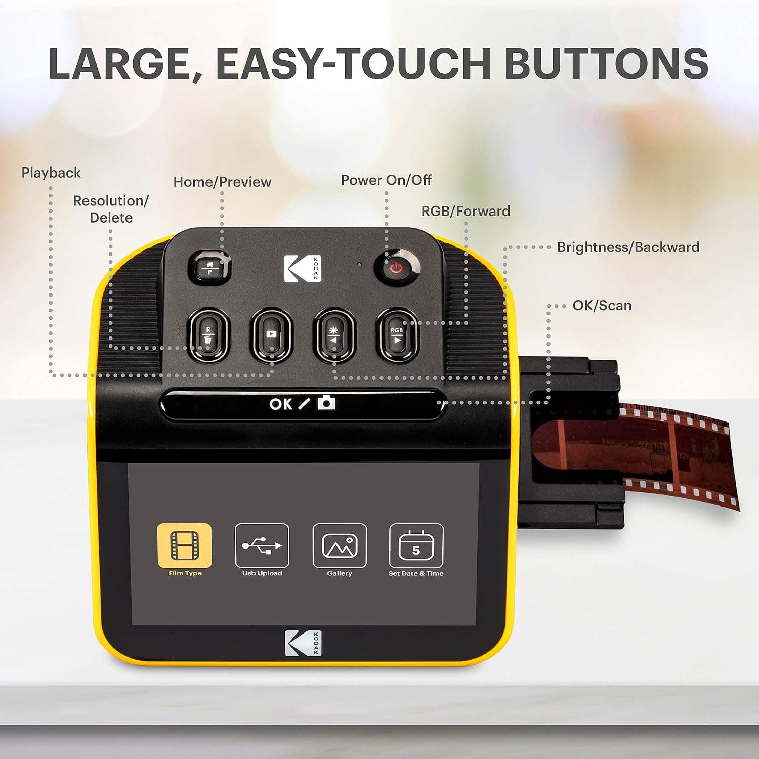 اسکنر فیلم و اسلاید KODAK مدل Slide N SCAN با نمایشگر ۵ اینچی اسکنر فیلم و اسلاید KODAK مدل Slide N SCAN با نمایشگر ۵ اینچی