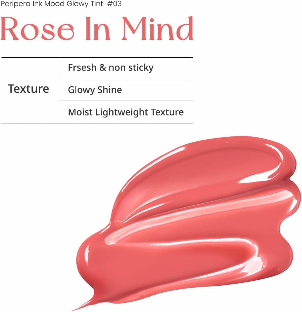 تینت لب Peripera با ماندگاری بالا، پیگمنتدار و براق Ink Mood Glowy Tint مدل 03 Rose in Mind تینت لب Peripera با ماندگاری بالا، پیگمنتدار و براق Ink Mood Glowy Tint مدل 03 Rose in Mind