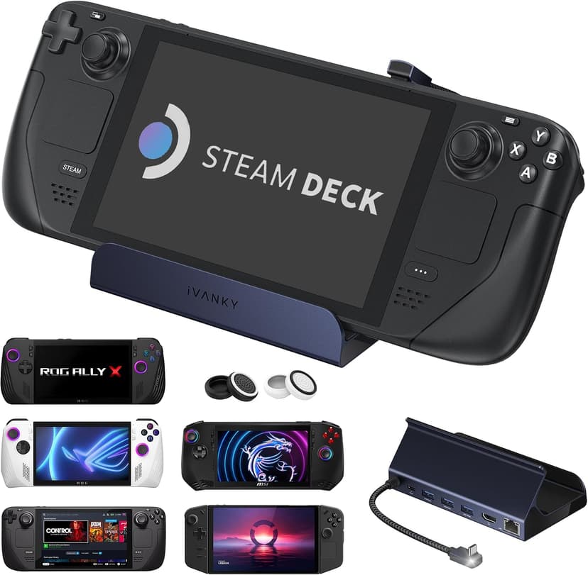 داک 8-in-1 IVANKY برای Steam Deck و ASUS ROG Ally X و Legion Go و MSI Claw داک 8-in-1 IVANKY برای Steam Deck و ASUS ROG Ally X و Legion Go و MSI Claw