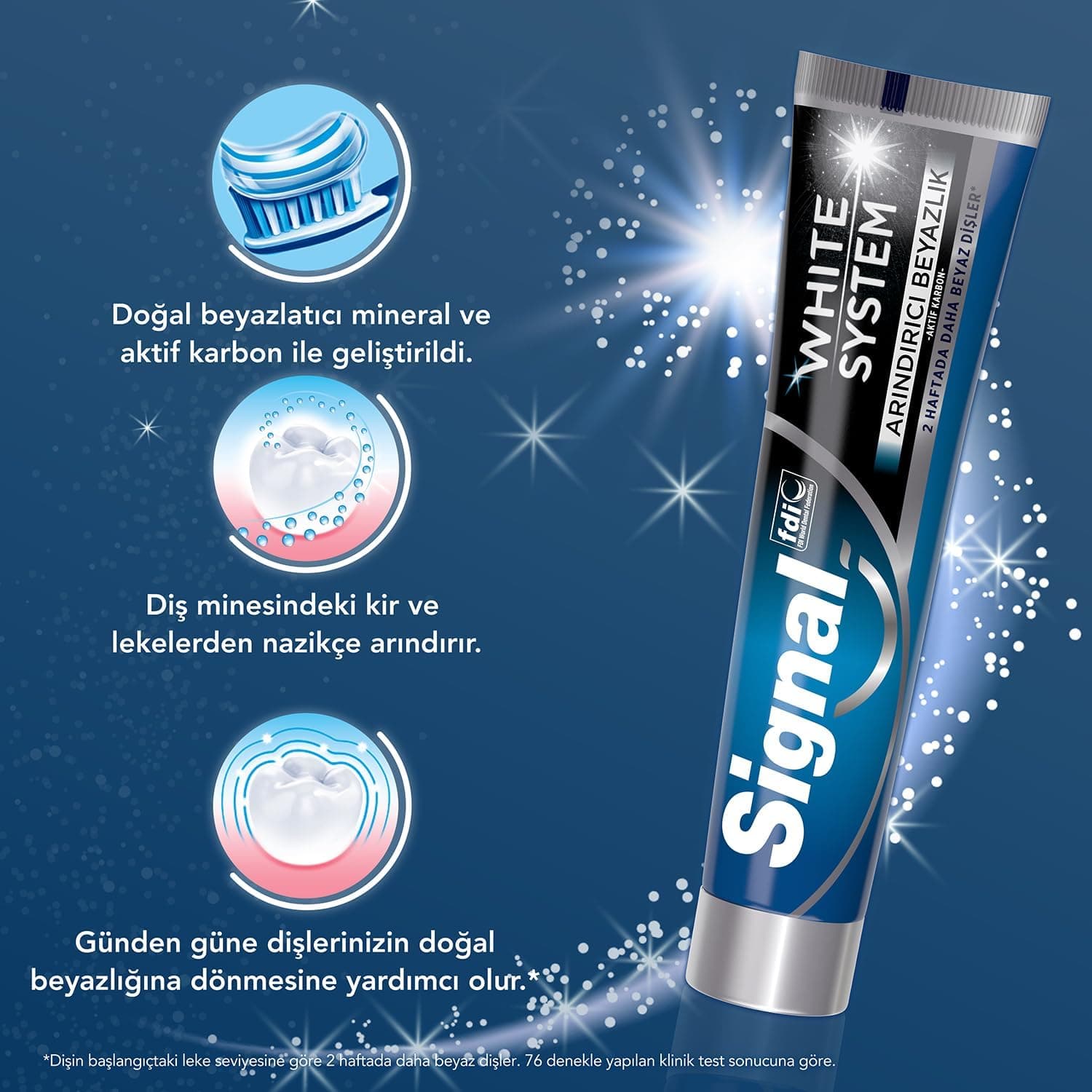 خمیردندان سفیدکننده Signal White System با کربن فعال 75 ml خمیردندان سفیدکننده Signal White System با کربن فعال 75 ml