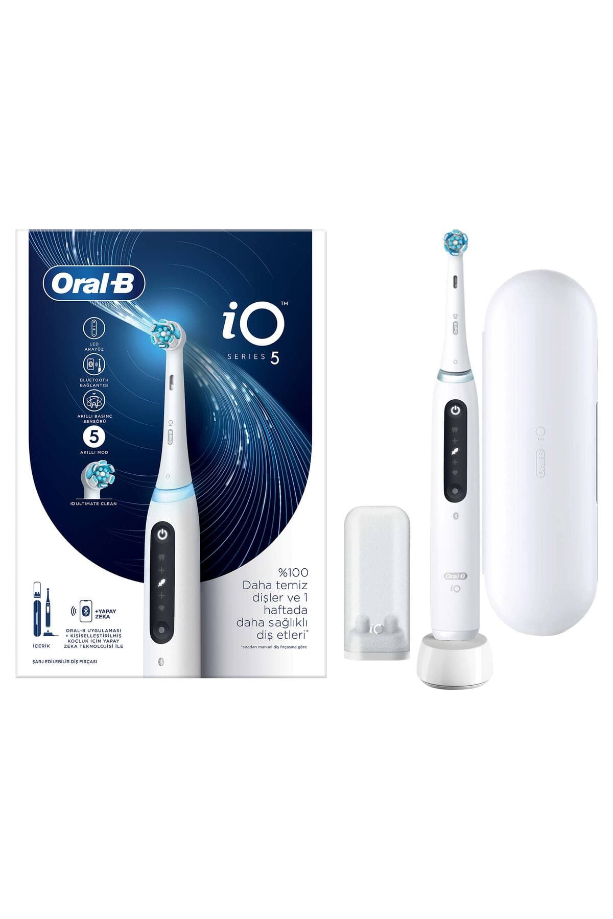 مسواک برقی شارژی Oral-B با 1 سری، باتری بادوام و کیف مسافرتی مدل iO5 مسواک برقی شارژی Oral-B با 1 سری، باتری بادوام و کیف مسافرتی مدل iO5