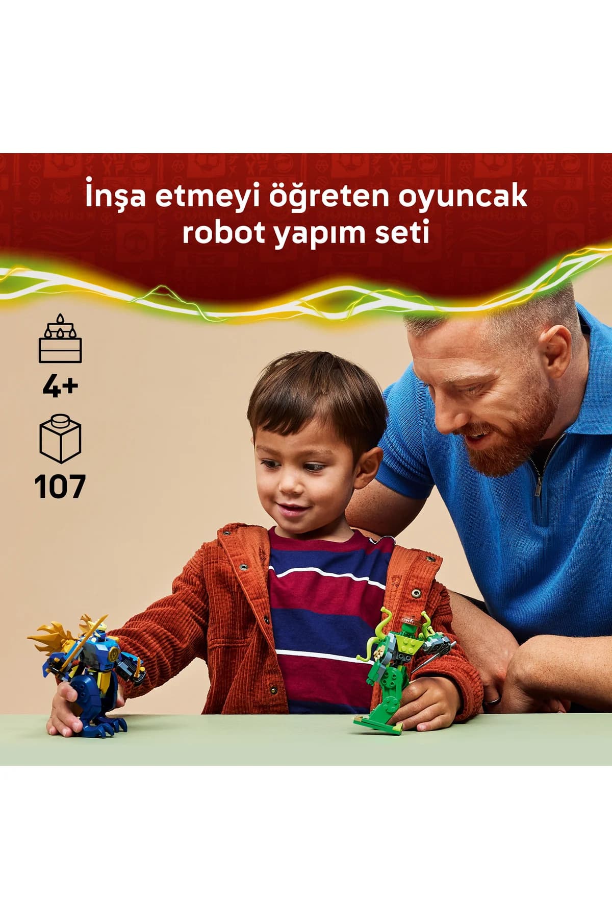لگو NINJAGO کودکان 4+ نبرد ربات اژدهای Jay مدل 71853 (107 قطعه) لگو NINJAGO کودکان 4+ نبرد ربات اژدهای Jay مدل 71853 (107 قطعه)