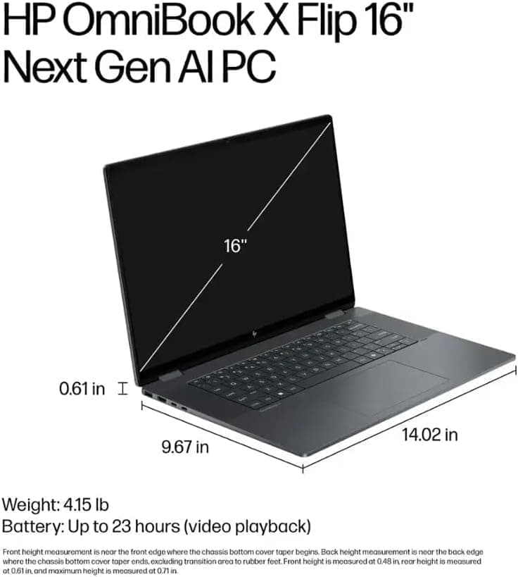 لپتاپ 2 در 1 HP OmniBook X Flip 2025 صفحهلمسی 16 اینچ Ultra 7 256V لپتاپ 2 در 1 HP OmniBook X Flip 2025 صفحهلمسی 16 اینچ Ultra 7 256V