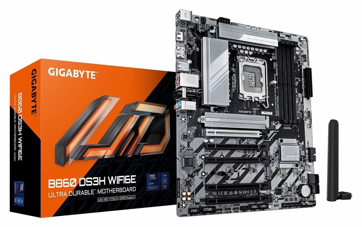 مادربرد Gigabyte مدل B860 DS3H با WiFi6E و DDR5 سوکت 1851P ATX مادربرد Gigabyte مدل B860 DS3H با WiFi6E و DDR5 سوکت 1851P ATX