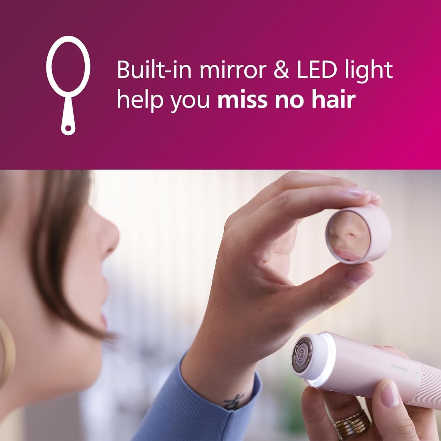 اپیلاتور صورت زنانه PHILIPS سری 5000 مدل BRR454/00 اپیلاتور صورت زنانه PHILIPS سری 5000 مدل BRR454/00
