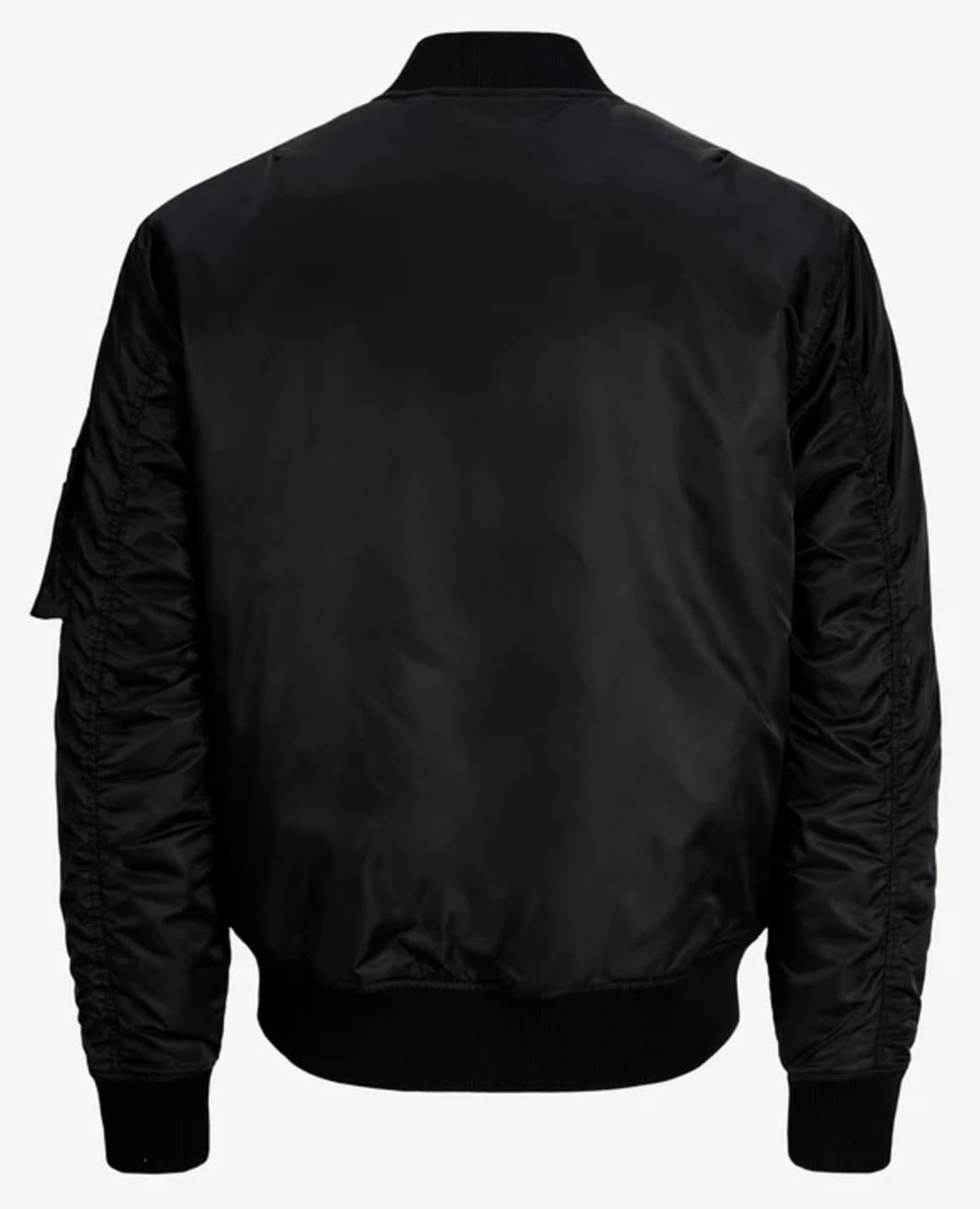 ژاکت مردانه Jack & Jones مشکی CotraceBomber یقه ریب زیپ دار مدل 12301762 ژاکت مردانه Jack & Jones مشکی CotraceBomber یقه ریب زیپ دار مدل 12301762