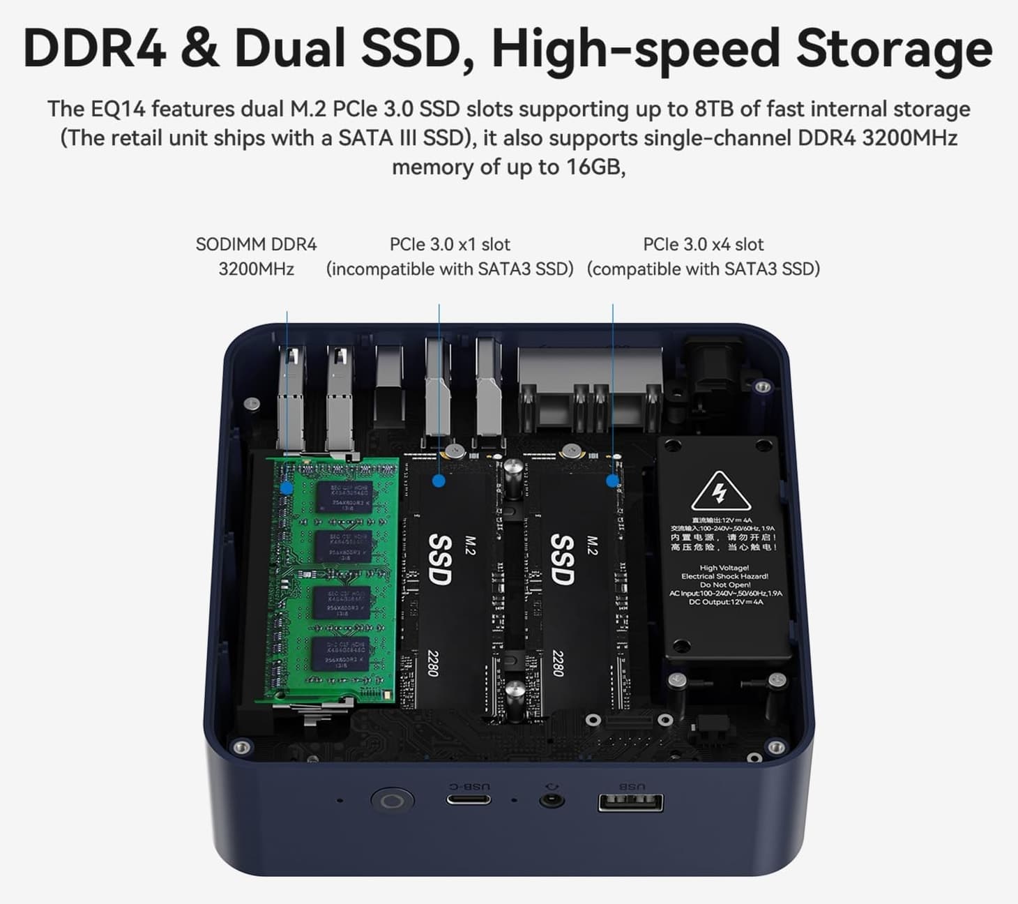 مینی پیسی Beelink مدل EQ14 پردازنده Intel N150 رم 16GB SSD 500GB مینی پیسی Beelink مدل EQ14 پردازنده Intel N150 رم 16GB SSD 500GB