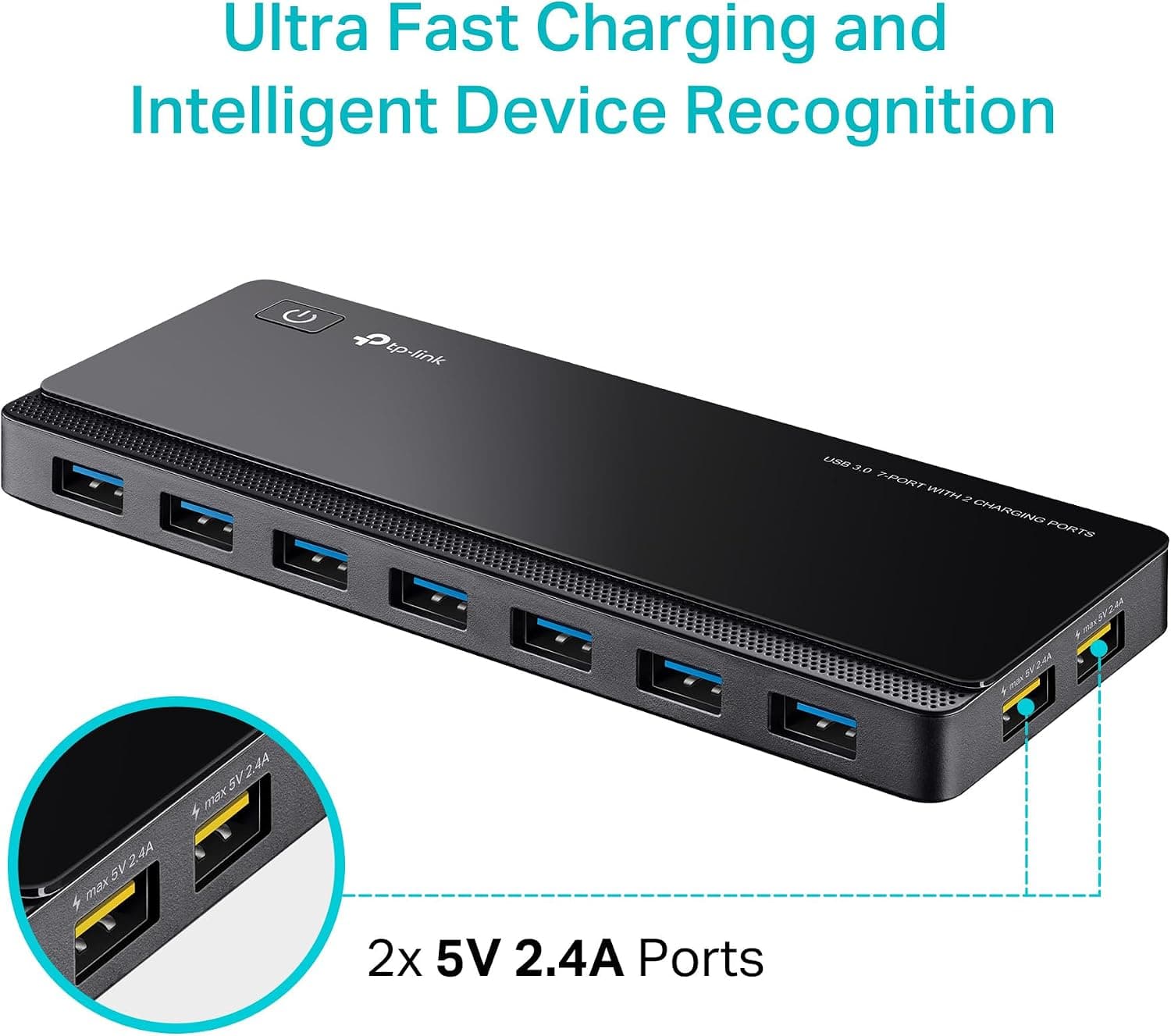 هاب USB برقدار TP-Link ۷ پورت USB 3.0 و ۲ پورت شارژ مدل UH720 هاب USB برقدار TP-Link ۷ پورت USB 3.0 و ۲ پورت شارژ مدل UH720