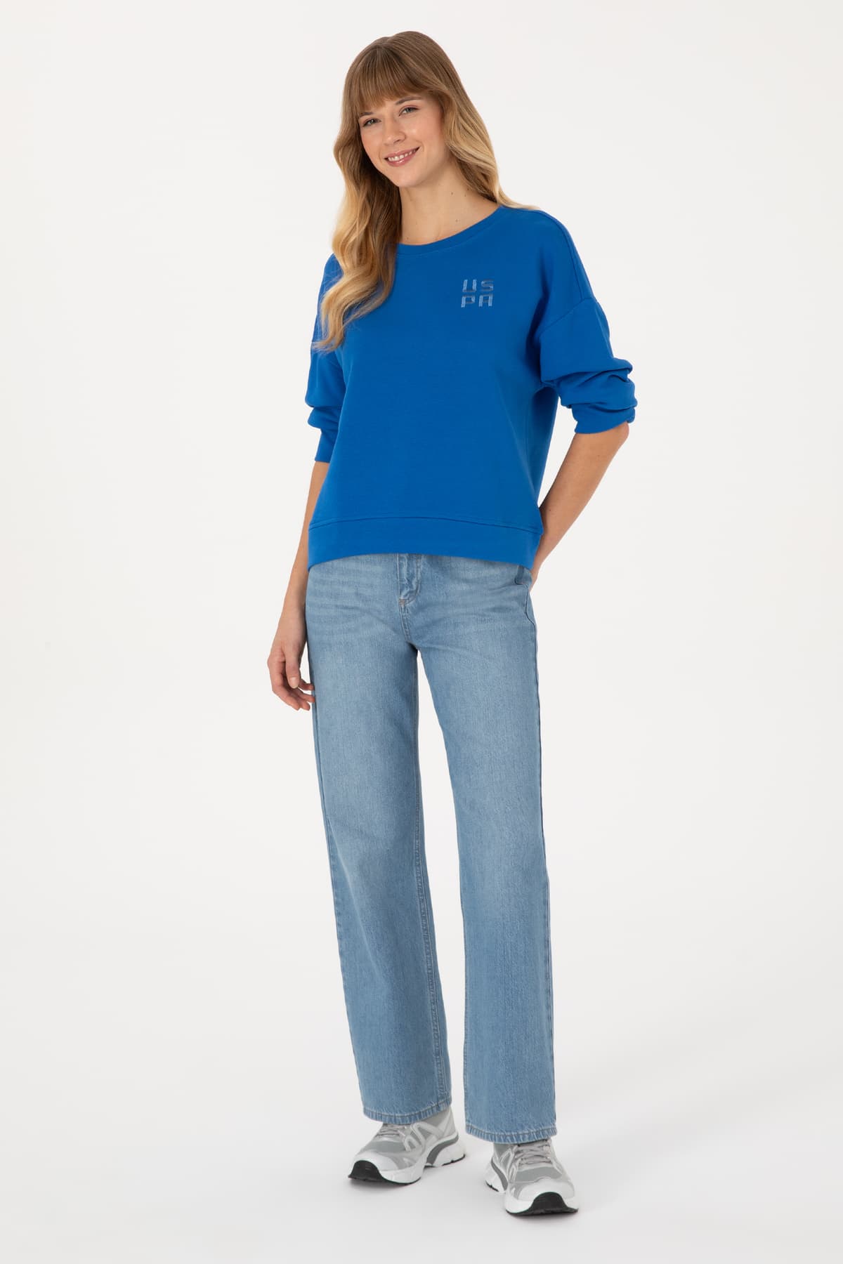 سوئیشرت زنانه U.S. Polo Assn. آبی تیره یقه گرد بیسیک مدل 50313565-VR032 سوئیشرت زنانه U.S. Polo Assn. آبی تیره یقه گرد بیسیک مدل 50313565-VR032