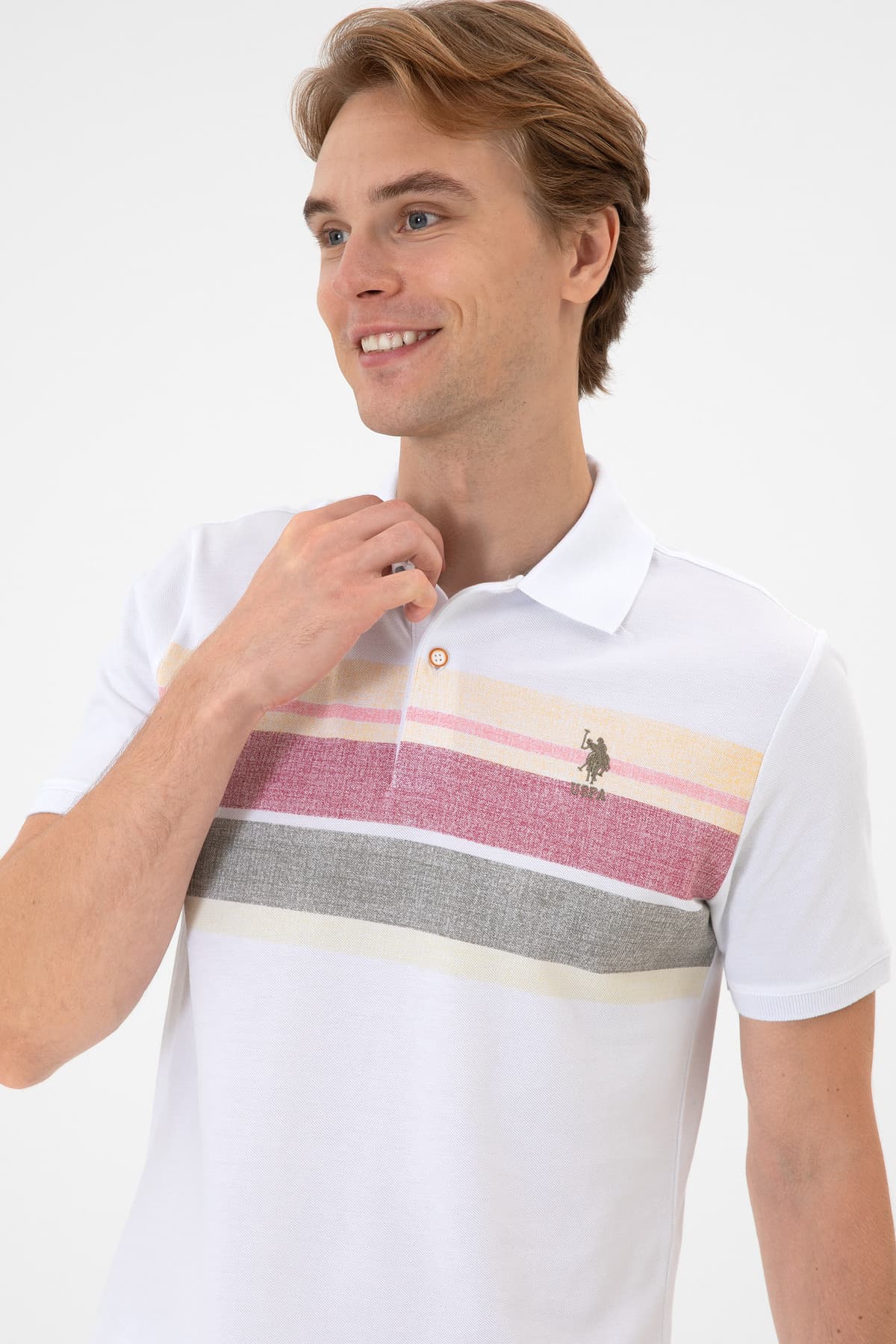 تیشرت مردانه U.S. Polo Assn. فیت رگولار یقه پولو قهوهای روشن مدل 50299824-VR052 تیشرت مردانه U.S. Polo Assn. فیت رگولار یقه پولو قهوهای روشن مدل 50299824-VR052