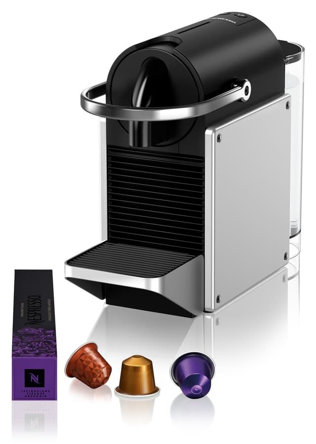 قهوهساز Nespresso نقرهای مدل D62 Pixie قهوهساز Nespresso نقرهای مدل D62 Pixie