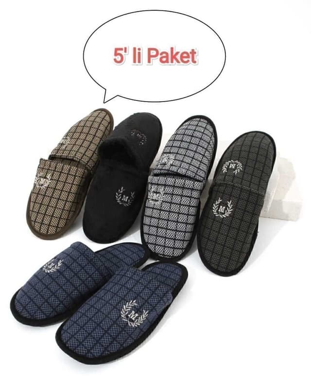 ست ۵ عددی دمپایی مهمان زمستانی سایز M Moda Devrin ست ۵ عددی دمپایی مهمان زمستانی سایز M Moda Devrin