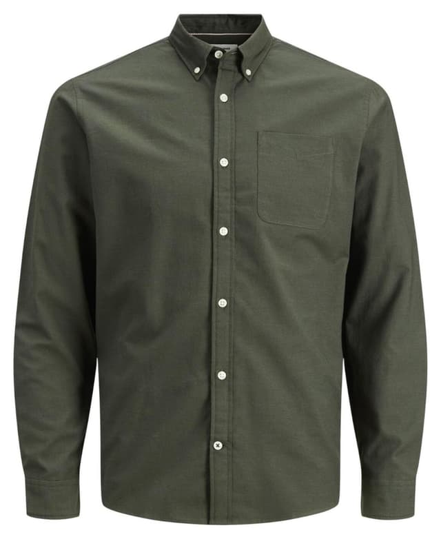 پیراهن مردانه Jack & Jones آستین بلند خاکی مدل Jjeoxford پیراهن مردانه Jack & Jones آستین بلند خاکی مدل Jjeoxford