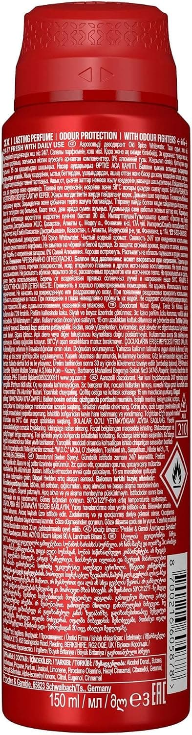اسپری دئودورانت بدن مردانه Old Spice Whitewater 150 ml اسپری دئودورانت بدن مردانه Old Spice Whitewater 150 ml