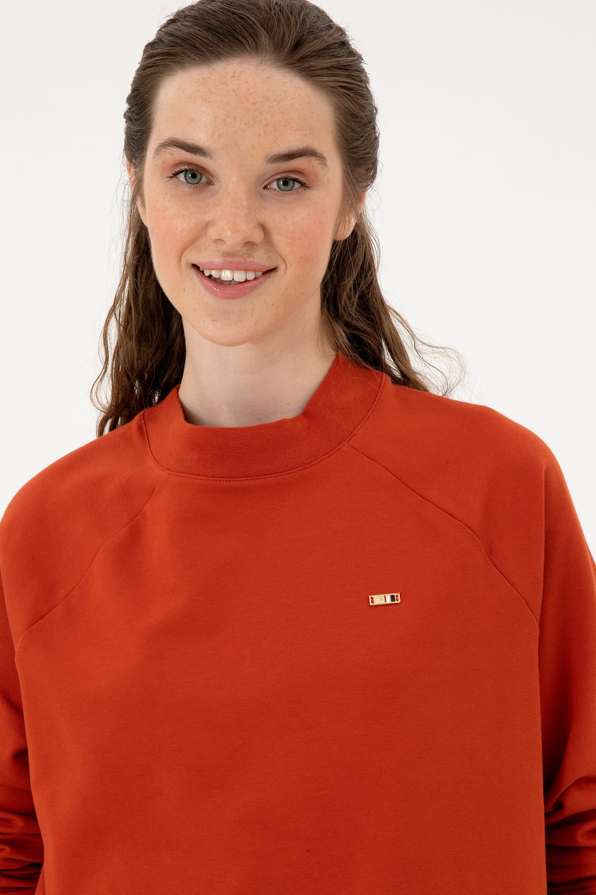 سوئیشرت زنانه U.S. Polo Assn. آجری یقه گرد فیت معمولی بیسیک مدل 50313610-VR031 سوئیشرت زنانه U.S. Polo Assn. آجری یقه گرد فیت معمولی بیسیک مدل 50313610-VR031