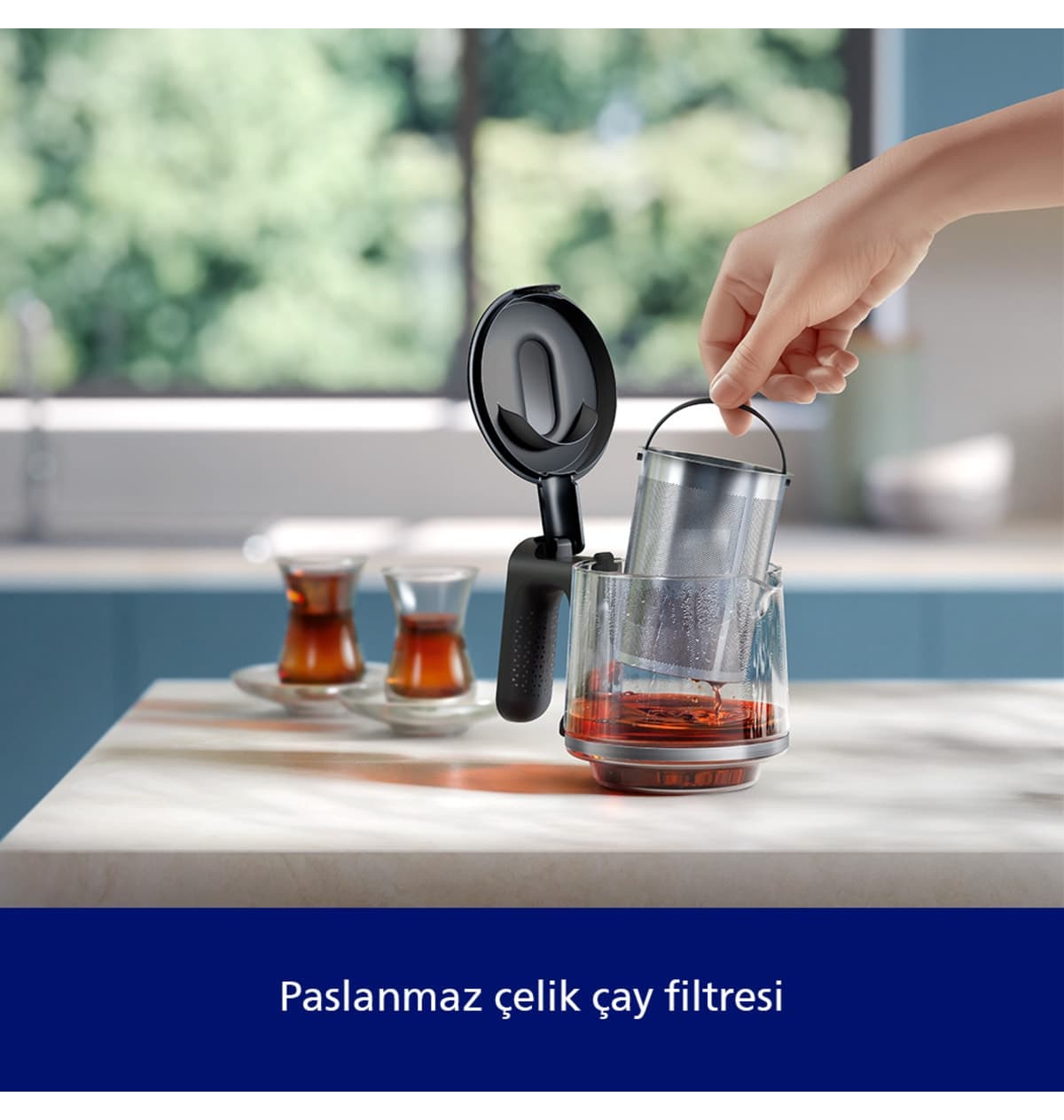 چایساز Philips سری 5000 با ظرفیت 1.8 Litre و توان 1900W با گرمنگهداری خودکار مدل HD7350/00 چایساز Philips سری 5000 با ظرفیت 1.8 Litre و توان 1900W با گرمنگهداری خودکار مدل HD7350/00