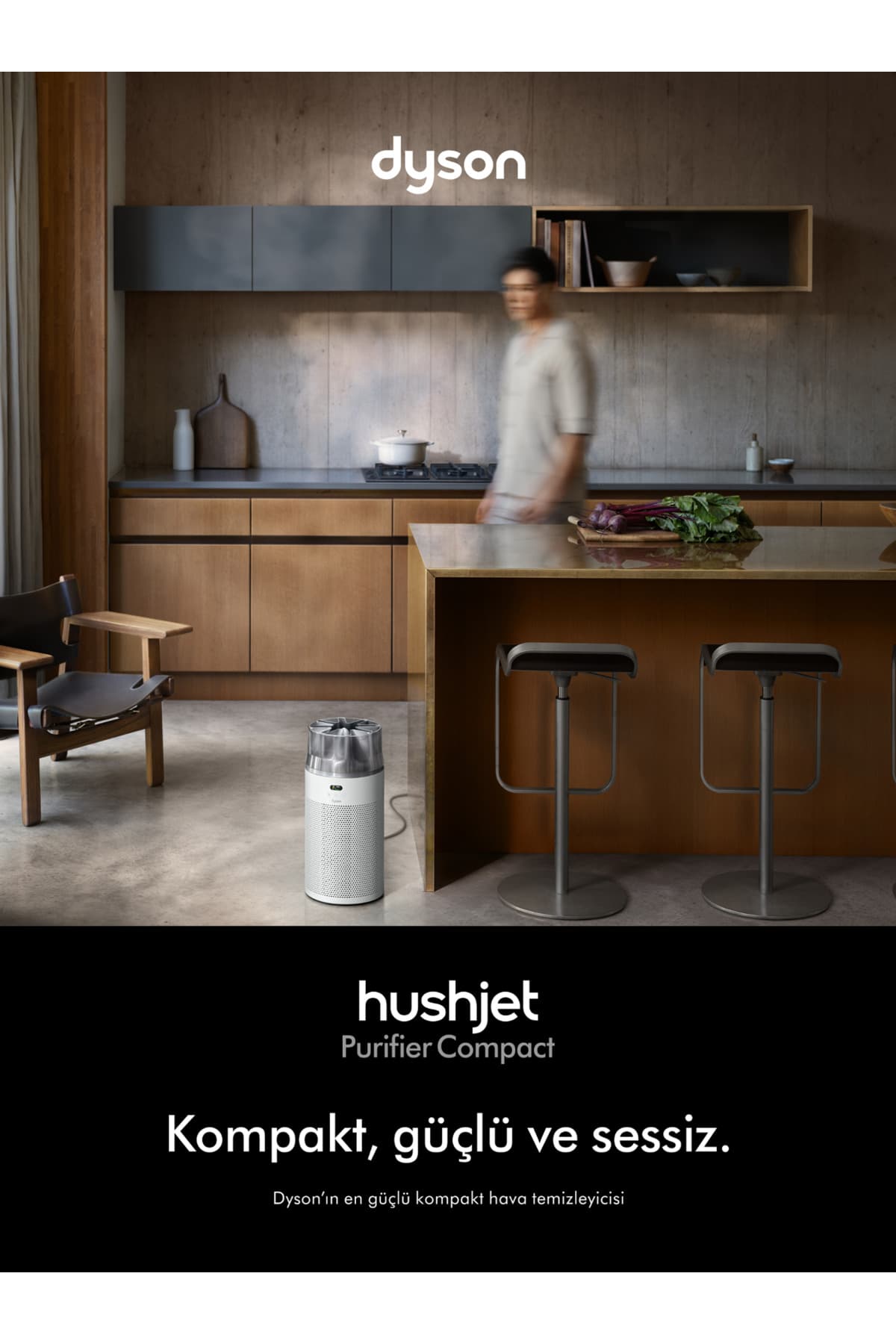 دستگاه تصفیه هوای DYSON HushJet™ جمعوجور با فیلتر الکترواستاتیک و کربن فعال سفید/نقرهای دستگاه تصفیه هوای DYSON HushJet™ جمعوجور با فیلتر الکترواستاتیک و کربن فعال سفید/نقرهای