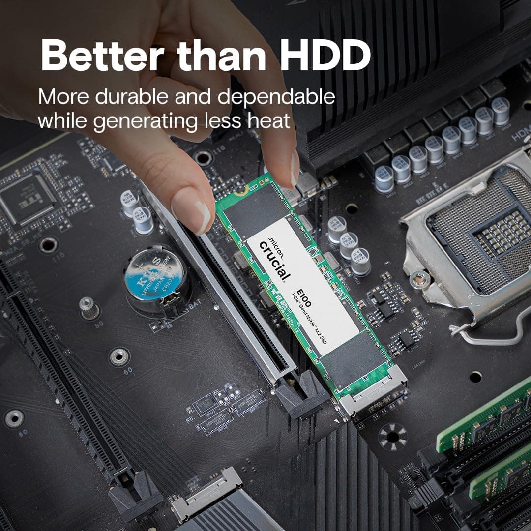 حافظه SSD داخلی Crucial با ظرفیت 1TB NVME M.2 مدل CT1000E100SSD8 حافظه SSD داخلی Crucial با ظرفیت 1TB NVME M.2 مدل CT1000E100SSD8
