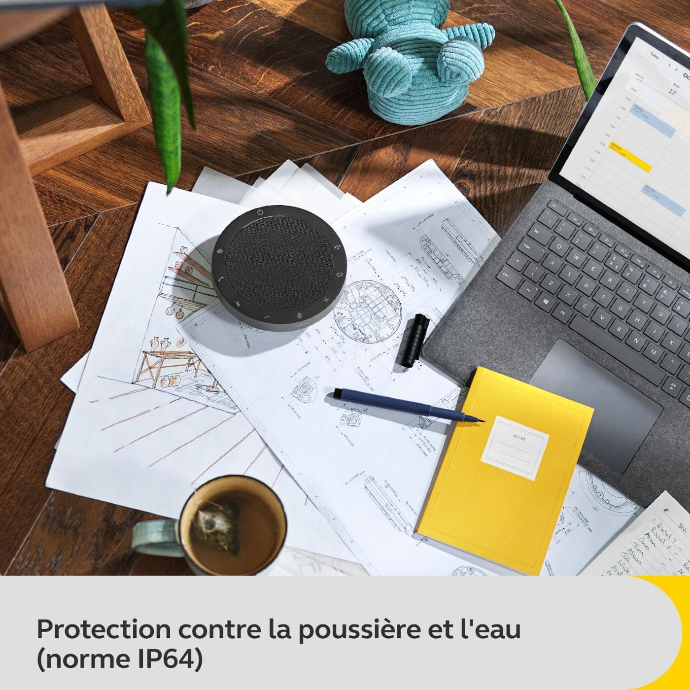 اسپیکرفون بیسیم بلوتوثی Jabra با ۴ میکروفون حذف نویز و بلندگوی 50mm مدل Speak2 55 اسپیکرفون بیسیم بلوتوثی Jabra با ۴ میکروفون حذف نویز و بلندگوی 50mm مدل Speak2 55