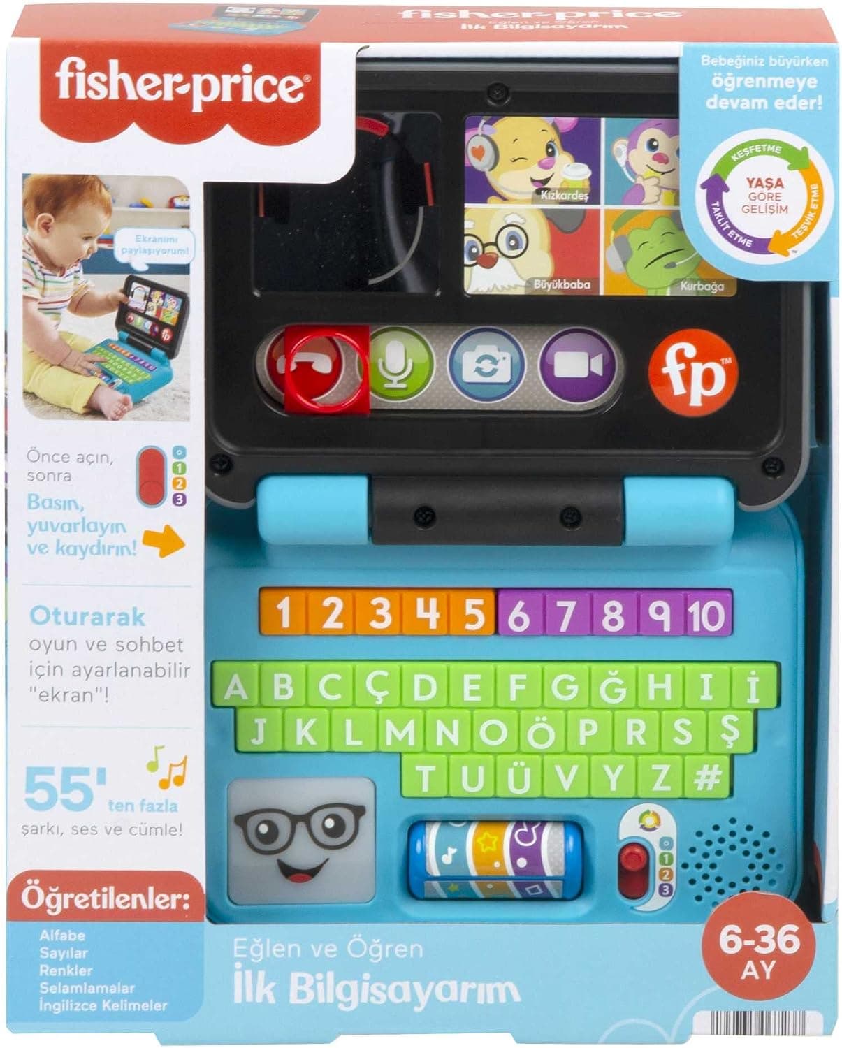 اسباببازی الکترونیکی کامپیوتر آموزشی Fisher-Price به زبان ترکی مدل HHH08 اسباببازی الکترونیکی کامپیوتر آموزشی Fisher-Price به زبان ترکی مدل HHH08