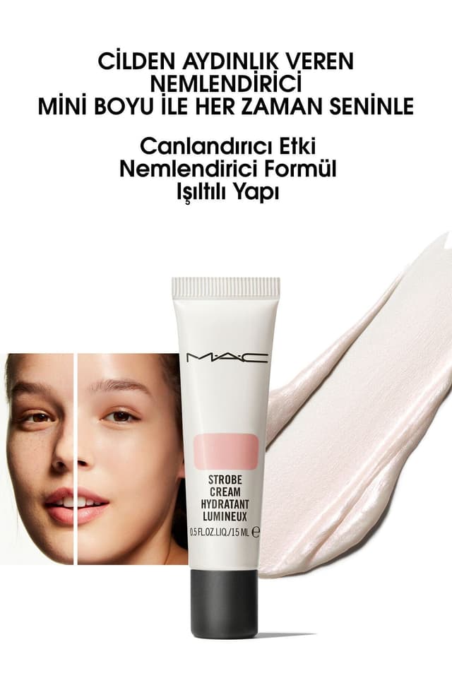 کرم روشنکننده و پایه آرایش Mac Strobe Cream Pinklight سایز سفری 15 ml کرم روشنکننده و پایه آرایش Mac Strobe Cream Pinklight سایز سفری 15 ml