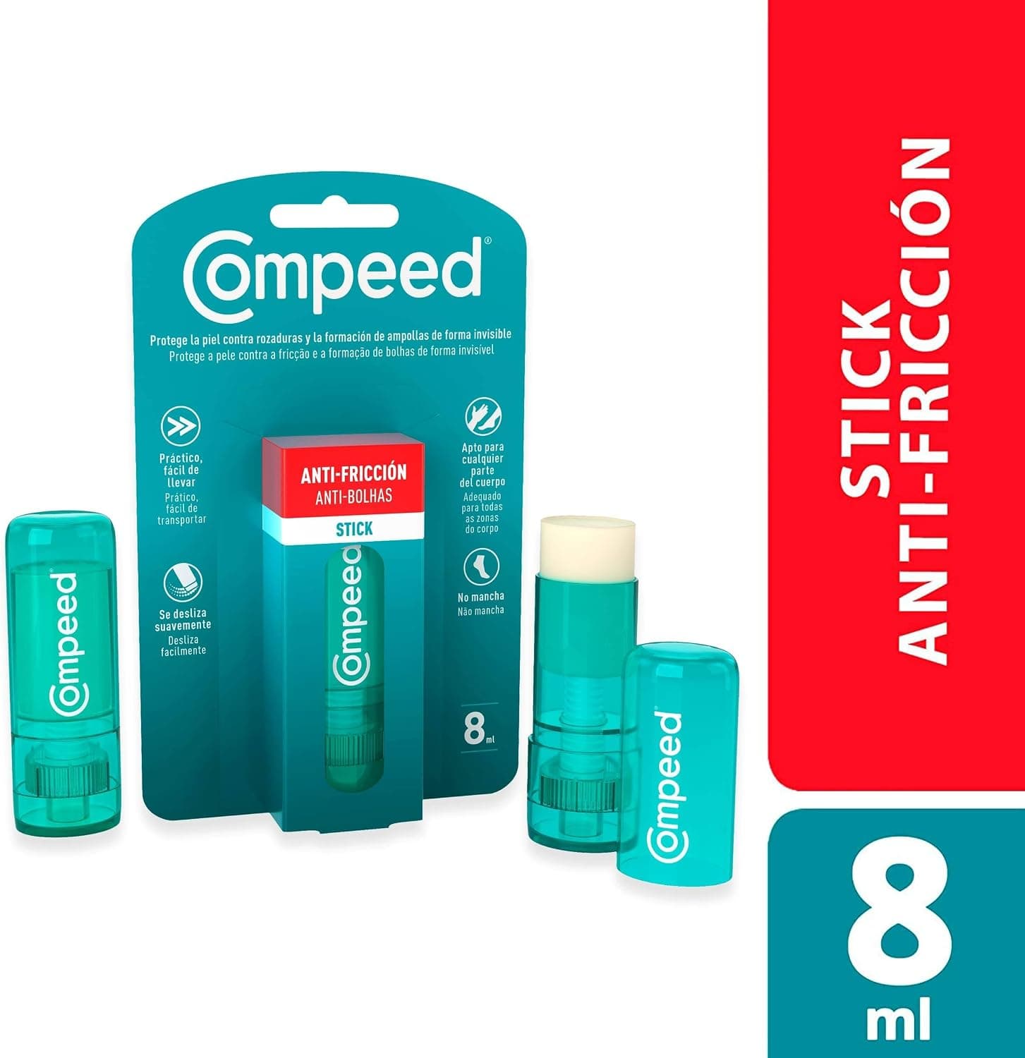 استیک ضد اصطکاک و تاول Compeed برای پا و بدن 8 ml استیک ضد اصطکاک و تاول Compeed برای پا و بدن 8 ml