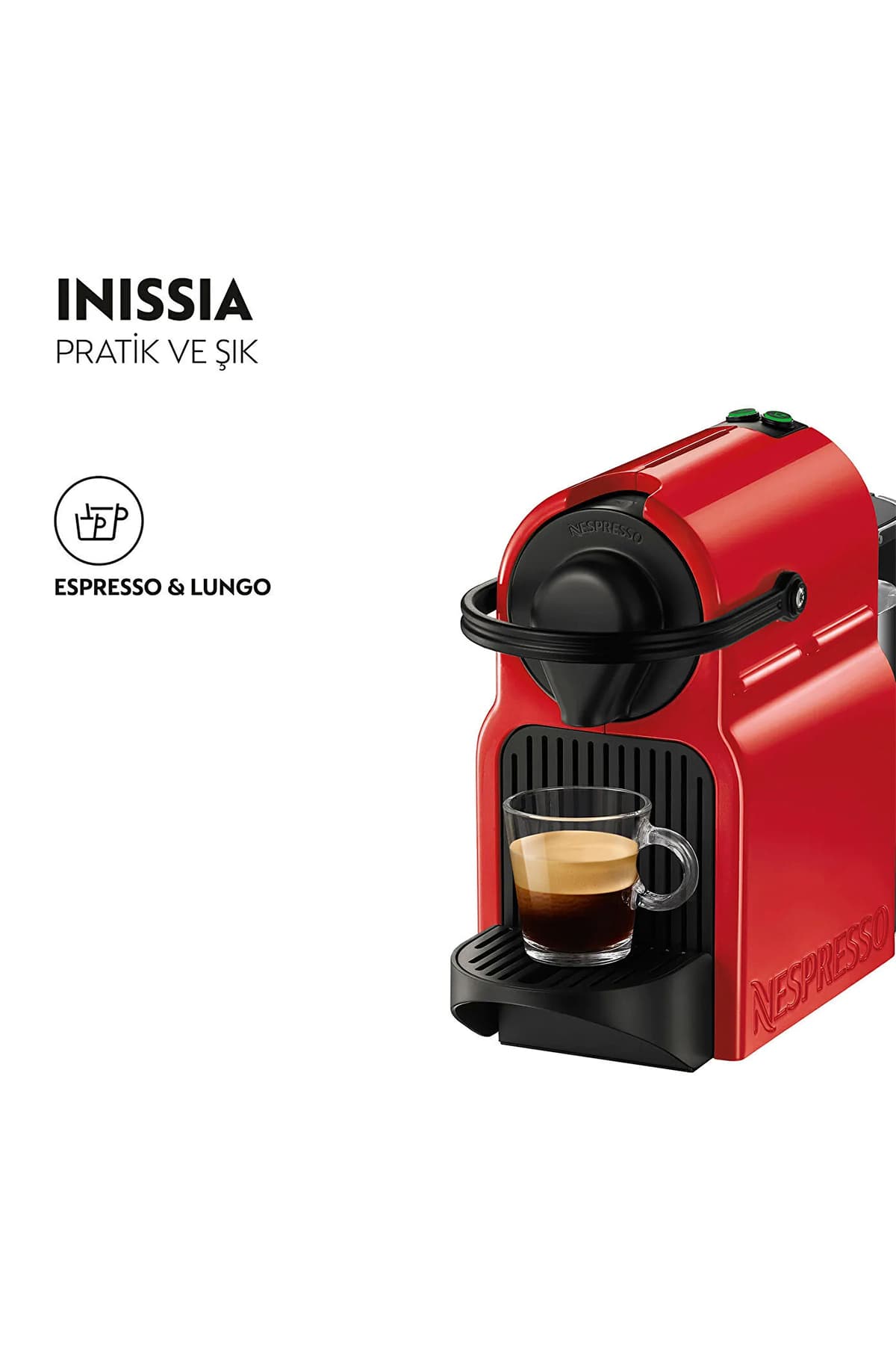 دستگاه قهوهساز Nespresso قرمز مدل C40 Inissia دستگاه قهوهساز Nespresso قرمز مدل C40 Inissia