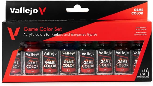 ست رنگ اکریلیک Vallejo Game Color Games Ink در رنگهای متنوع، 8 عددی ست رنگ اکریلیک Vallejo Game Color Games Ink در رنگهای متنوع، 8 عددی
