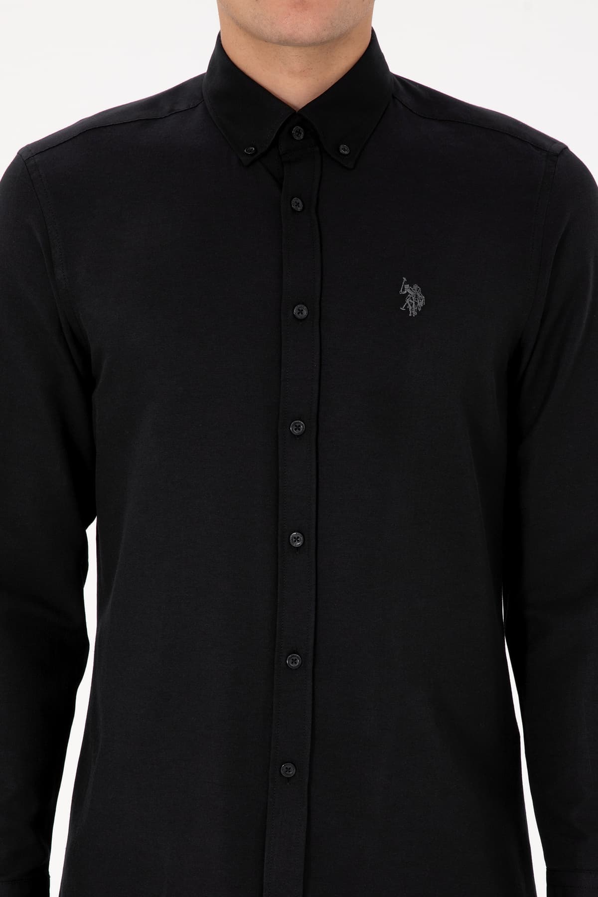 پیراهن مردانه U.S. Polo Assn. مشکی آستینبلند ساده مدل 50316723-VR046 پیراهن مردانه U.S. Polo Assn. مشکی آستینبلند ساده مدل 50316723-VR046