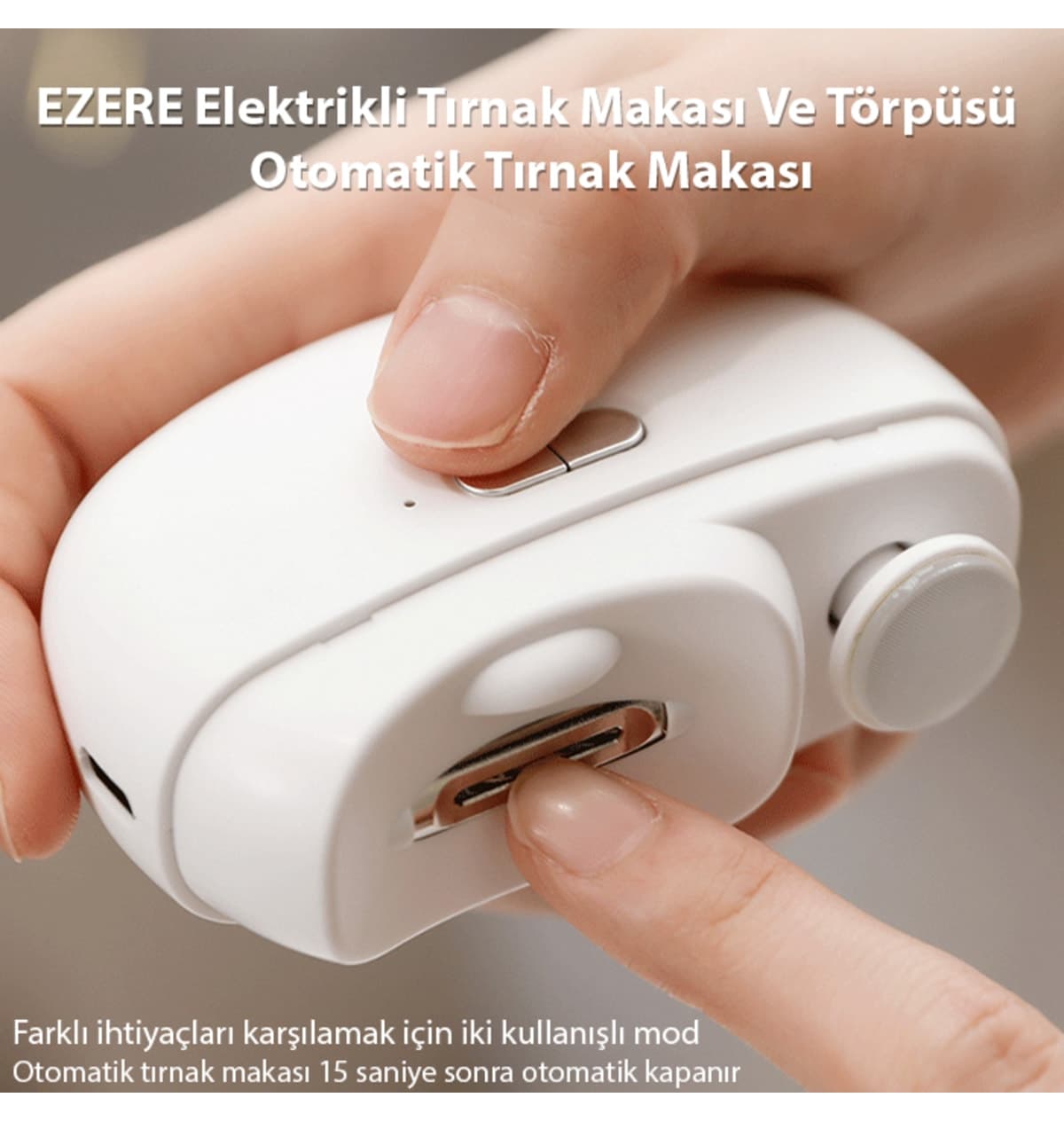 ناخنگیر برقی EZERE مدل otomatik سفید ناخنگیر برقی EZERE مدل otomatik سفید
